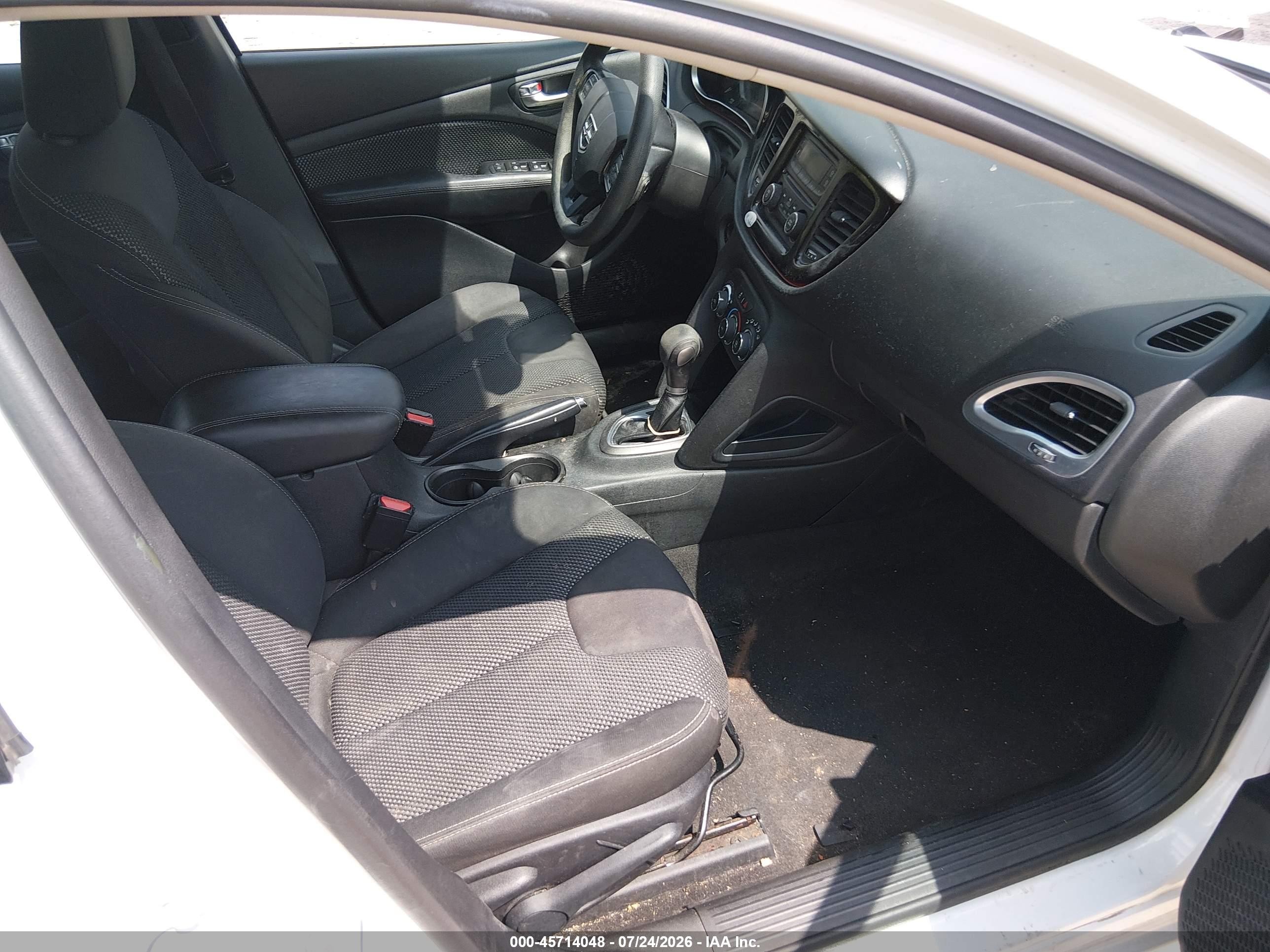 2015 Dodge Dart Sxt White vin: 1C3CDFBB1FD420830