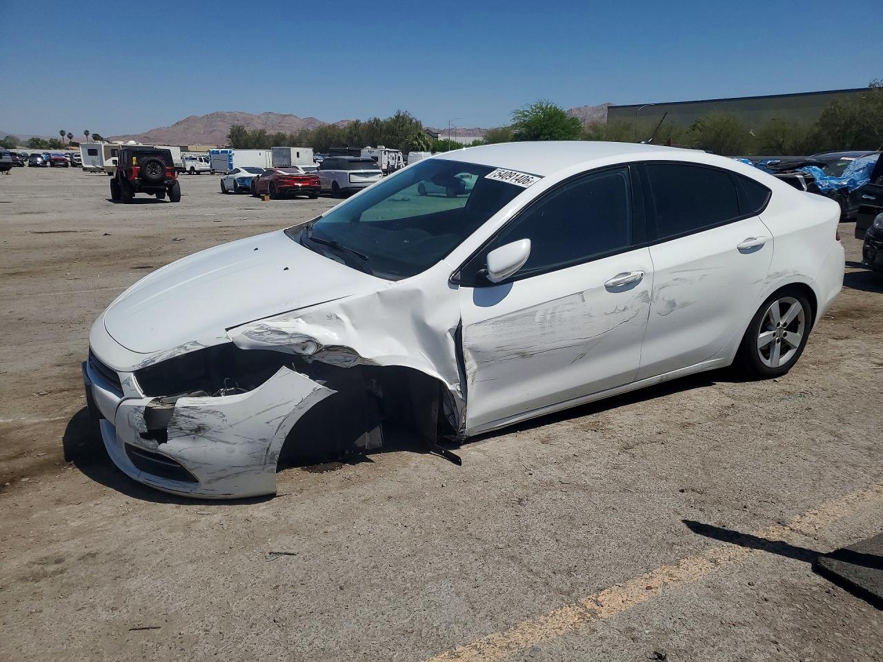 2016 Dodge Dart Sxt White vin: 1C3CDFBB1GD736861