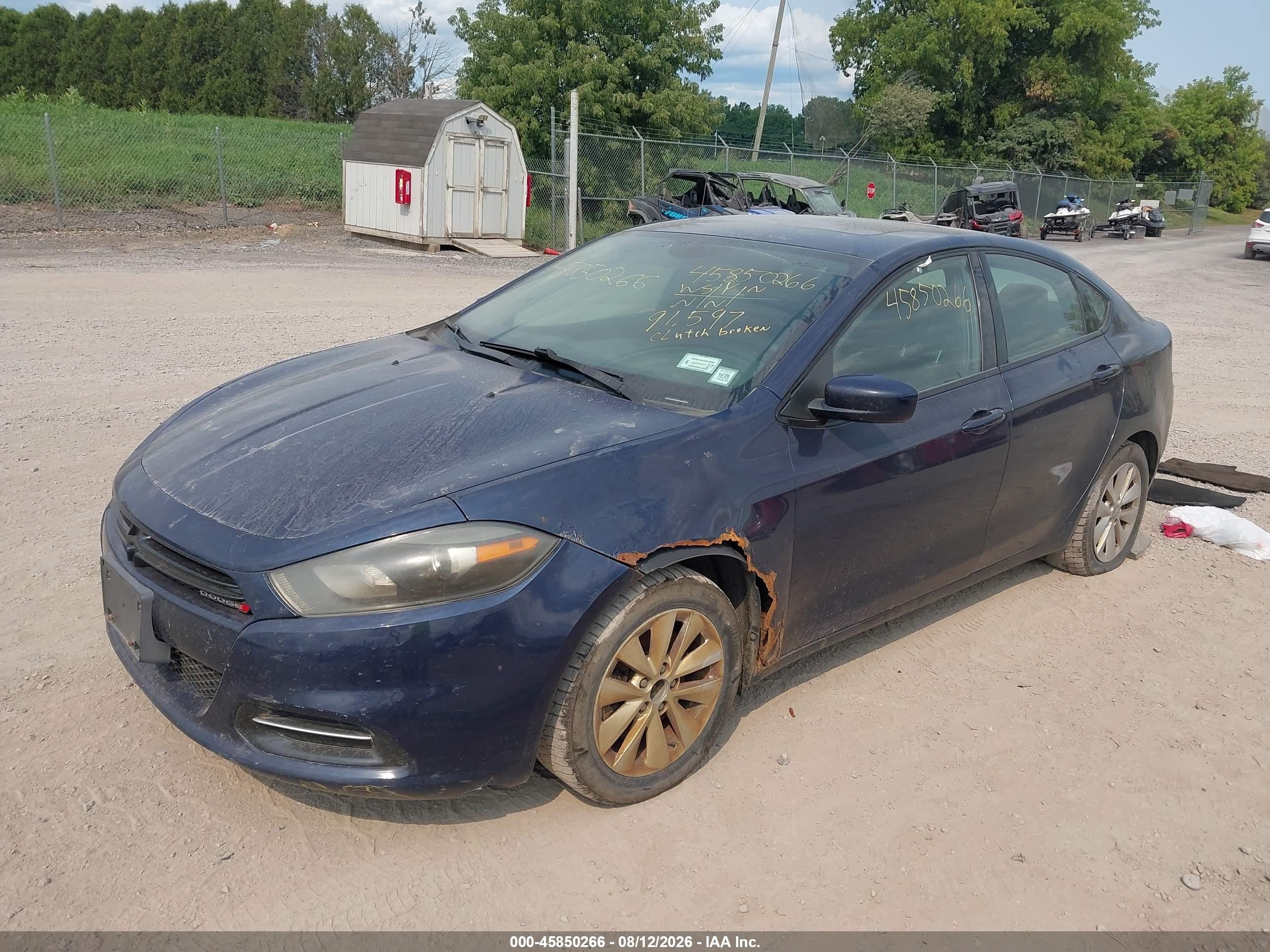 2014 Dodge Dart Sxt Blue vin: 1C3CDFBB2ED668809