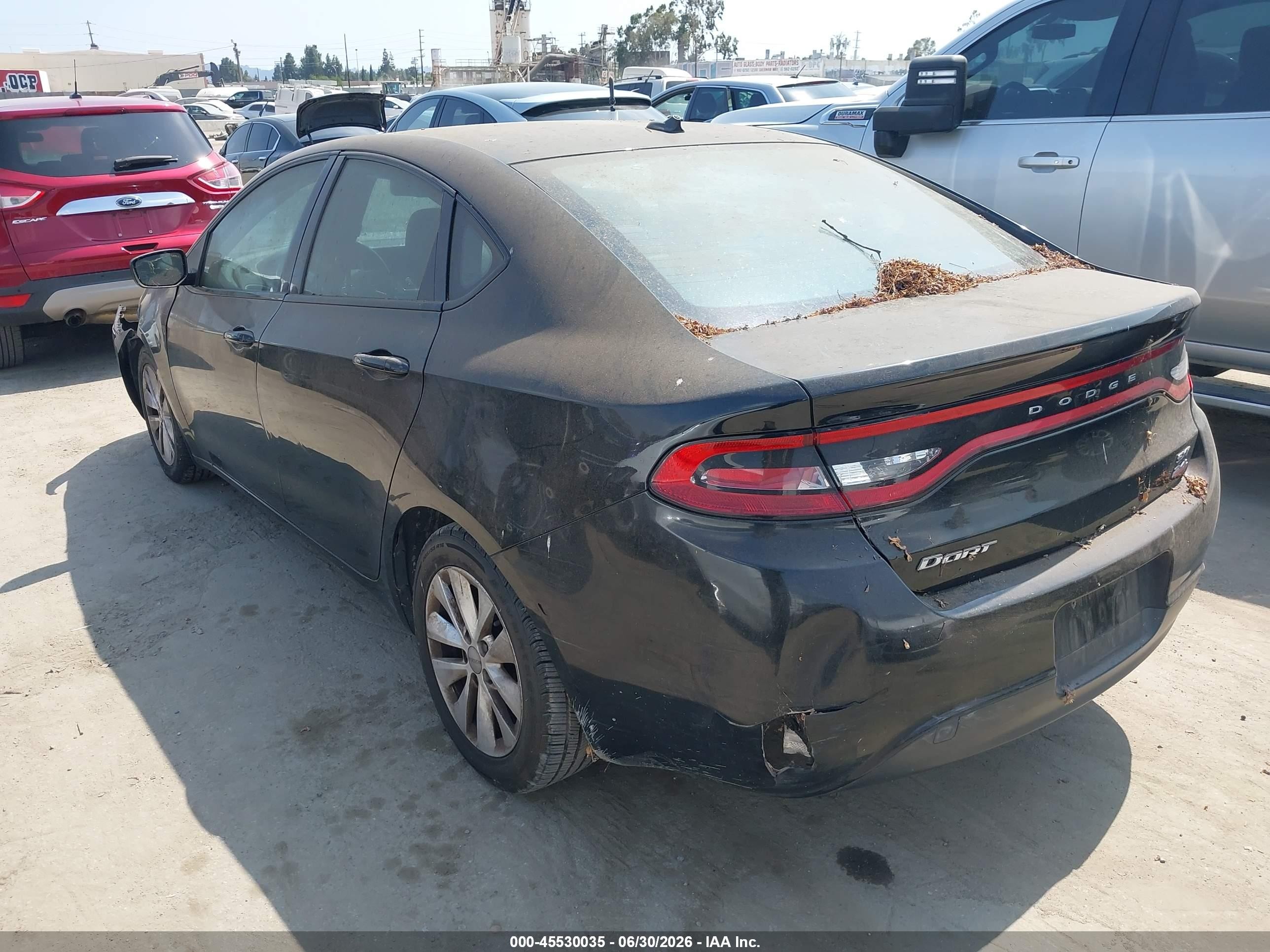 2014 Dodge Dart Sxt Black vin: 1C3CDFBB2ED673332