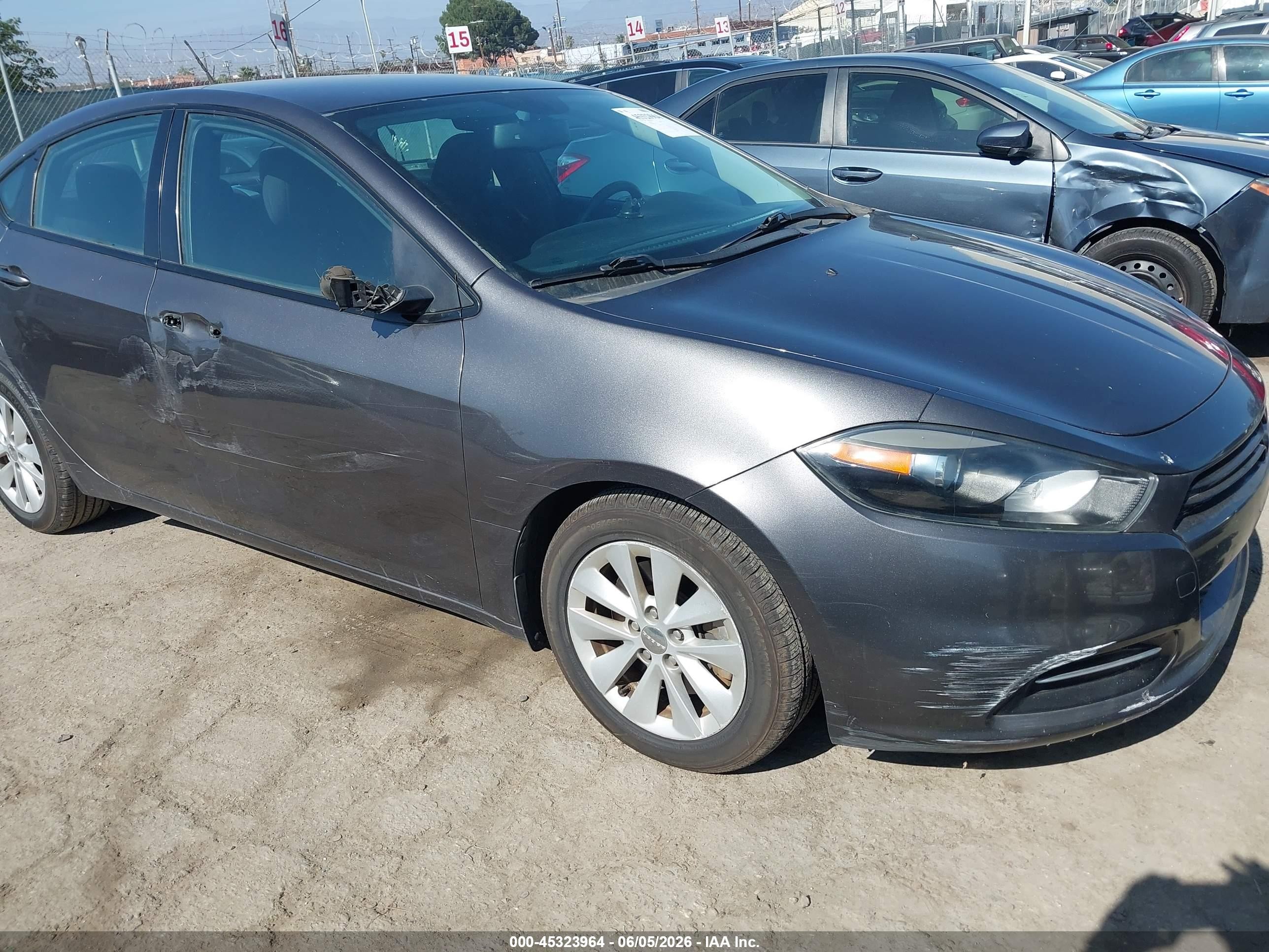 2014 Dodge Dart Sxt Gray vin: 1C3CDFBB2ED771308