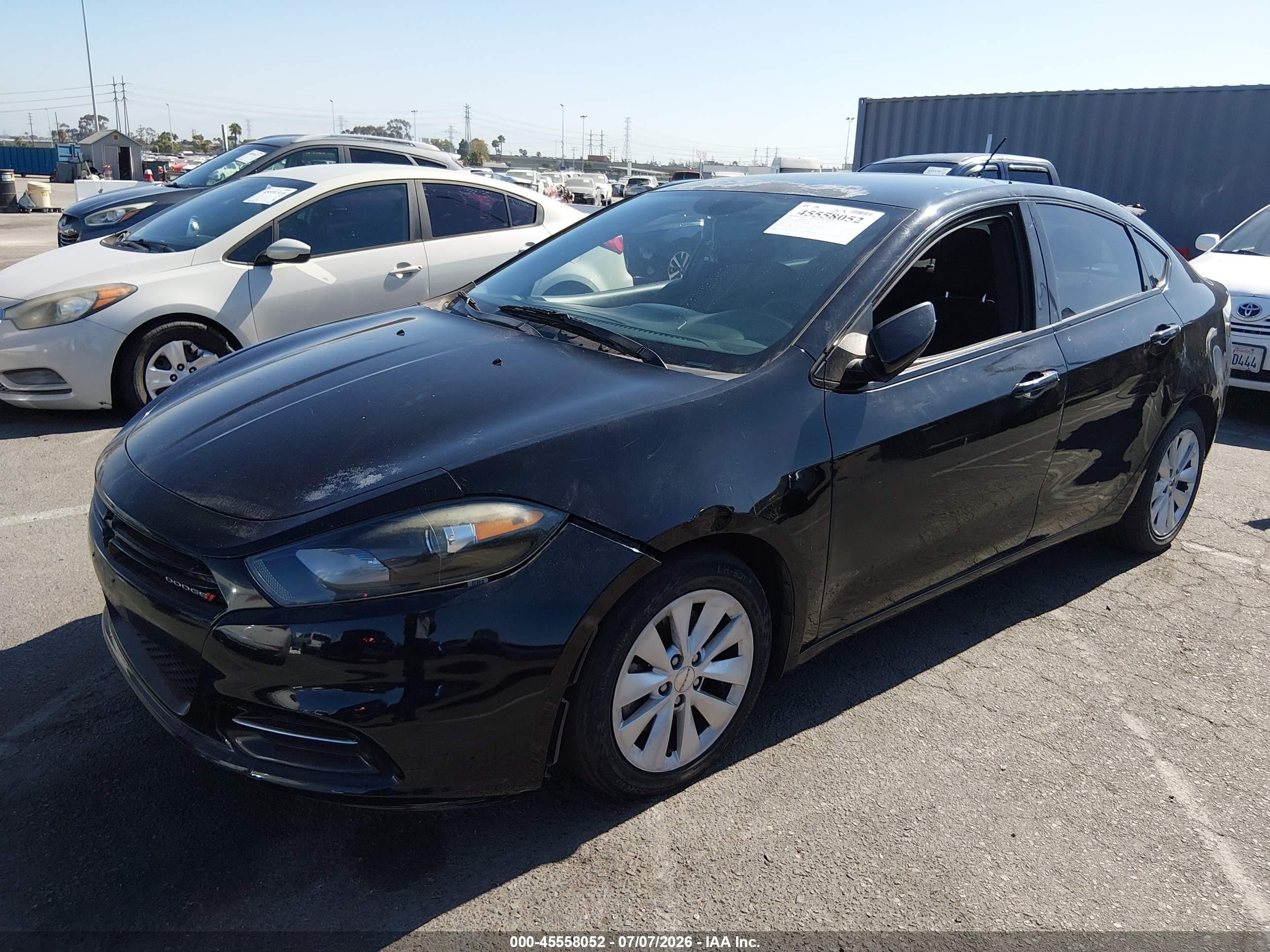 2014 Dodge Dart Sxt Black vin: 1C3CDFBB2ED815436