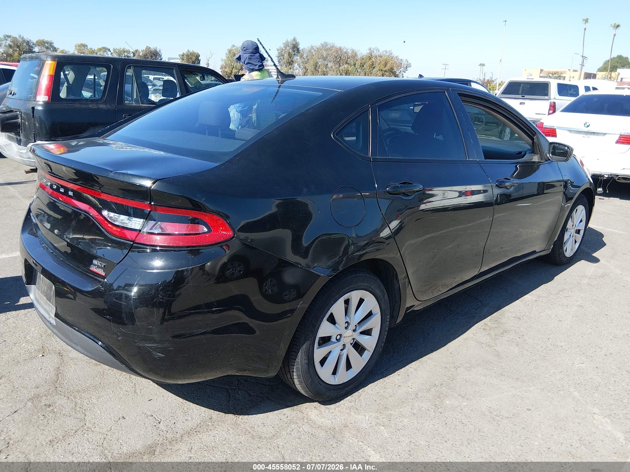 2014 Dodge Dart Sxt Black vin: 1C3CDFBB2ED815436