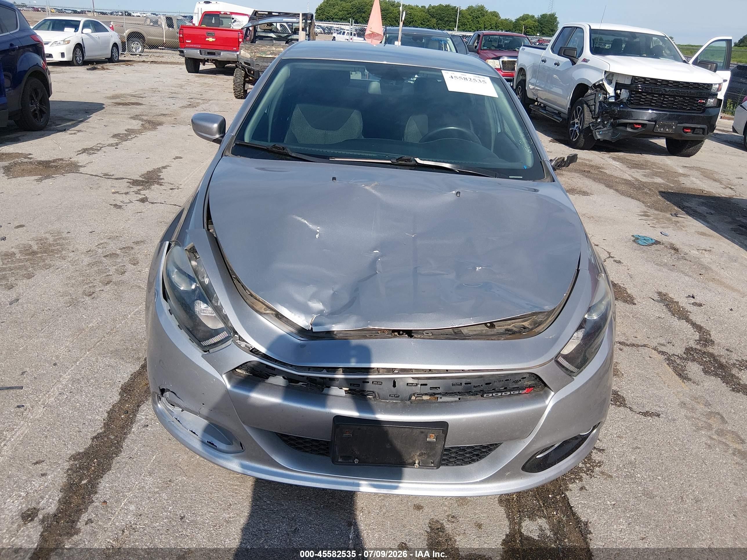 2014 Dodge Dart Sxt Silver vin: 1C3CDFBB2ED857945