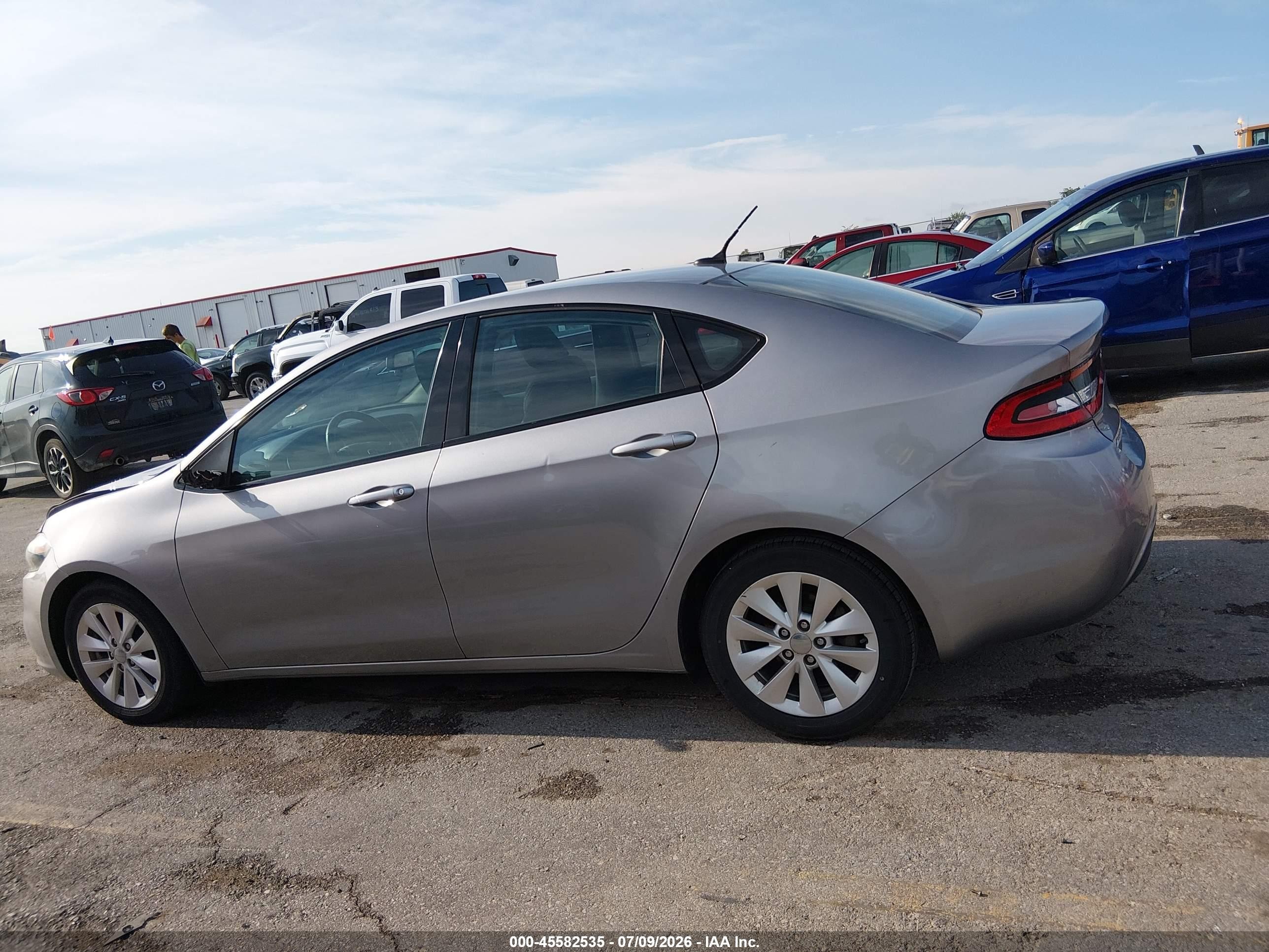 2014 Dodge Dart Sxt Silver vin: 1C3CDFBB2ED857945