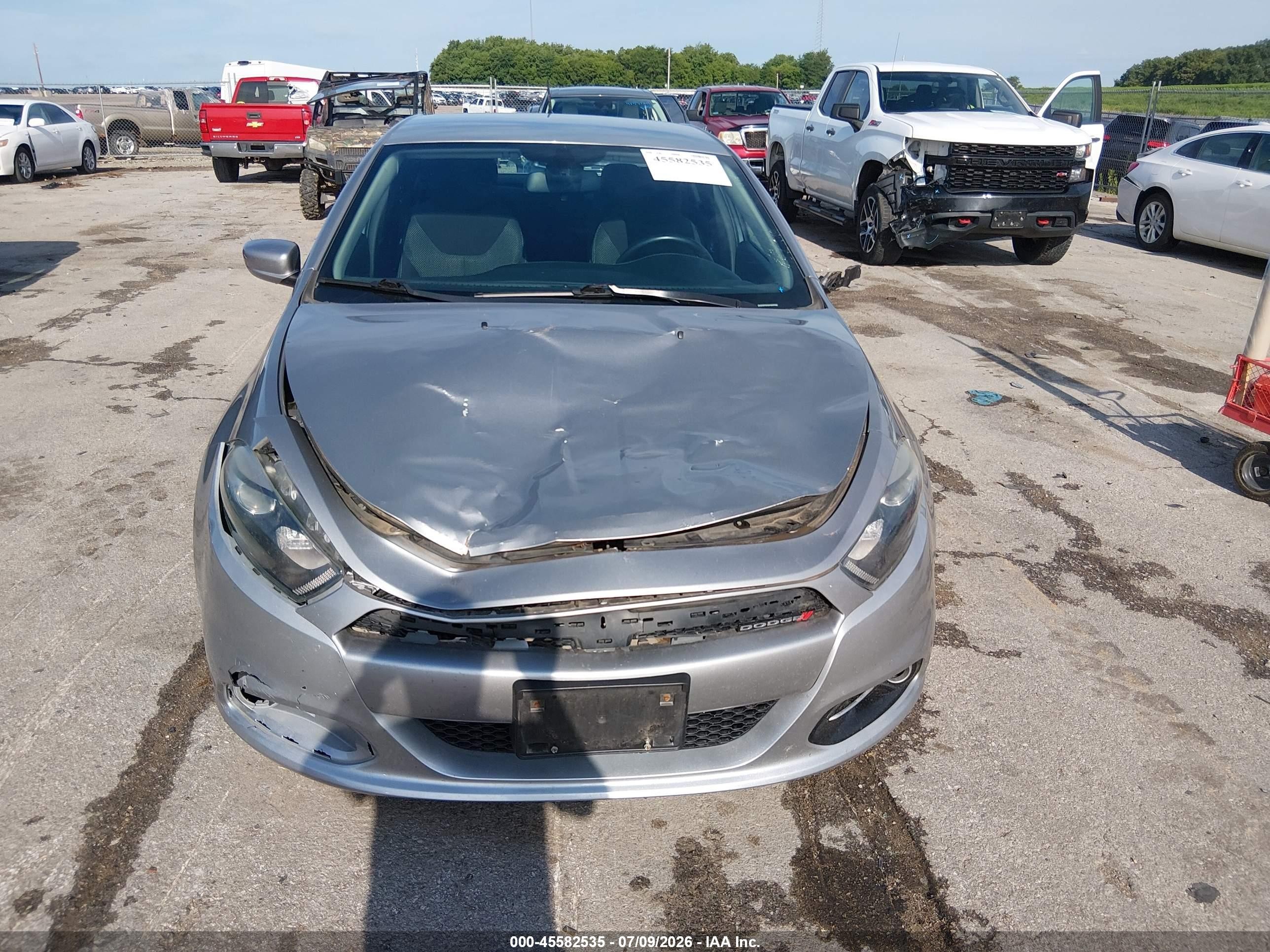 2014 Dodge Dart Sxt Silver vin: 1C3CDFBB2ED857945
