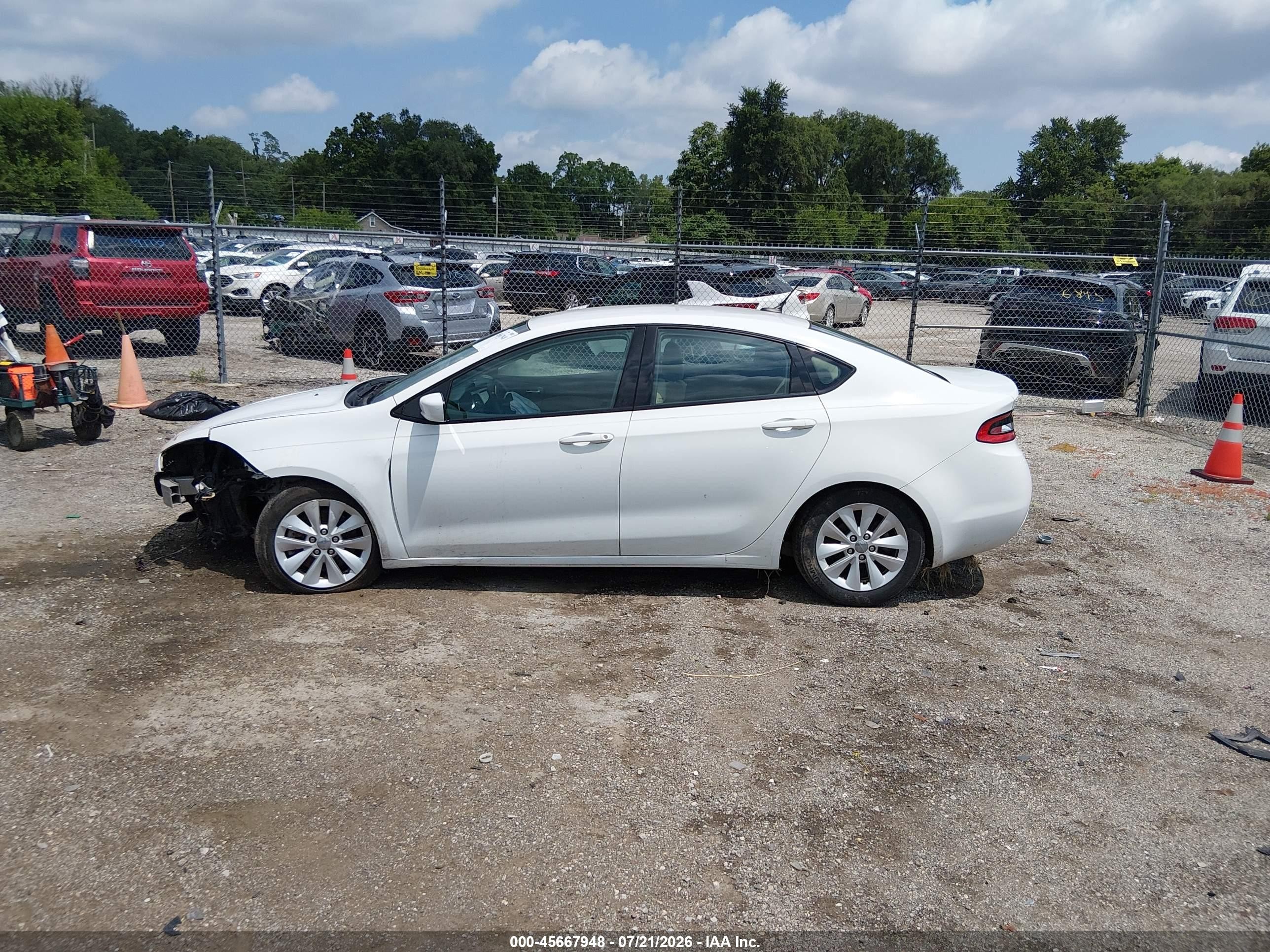 2014 Dodge Dart Sxt Белый vin: 1C3CDFBB2ED867942