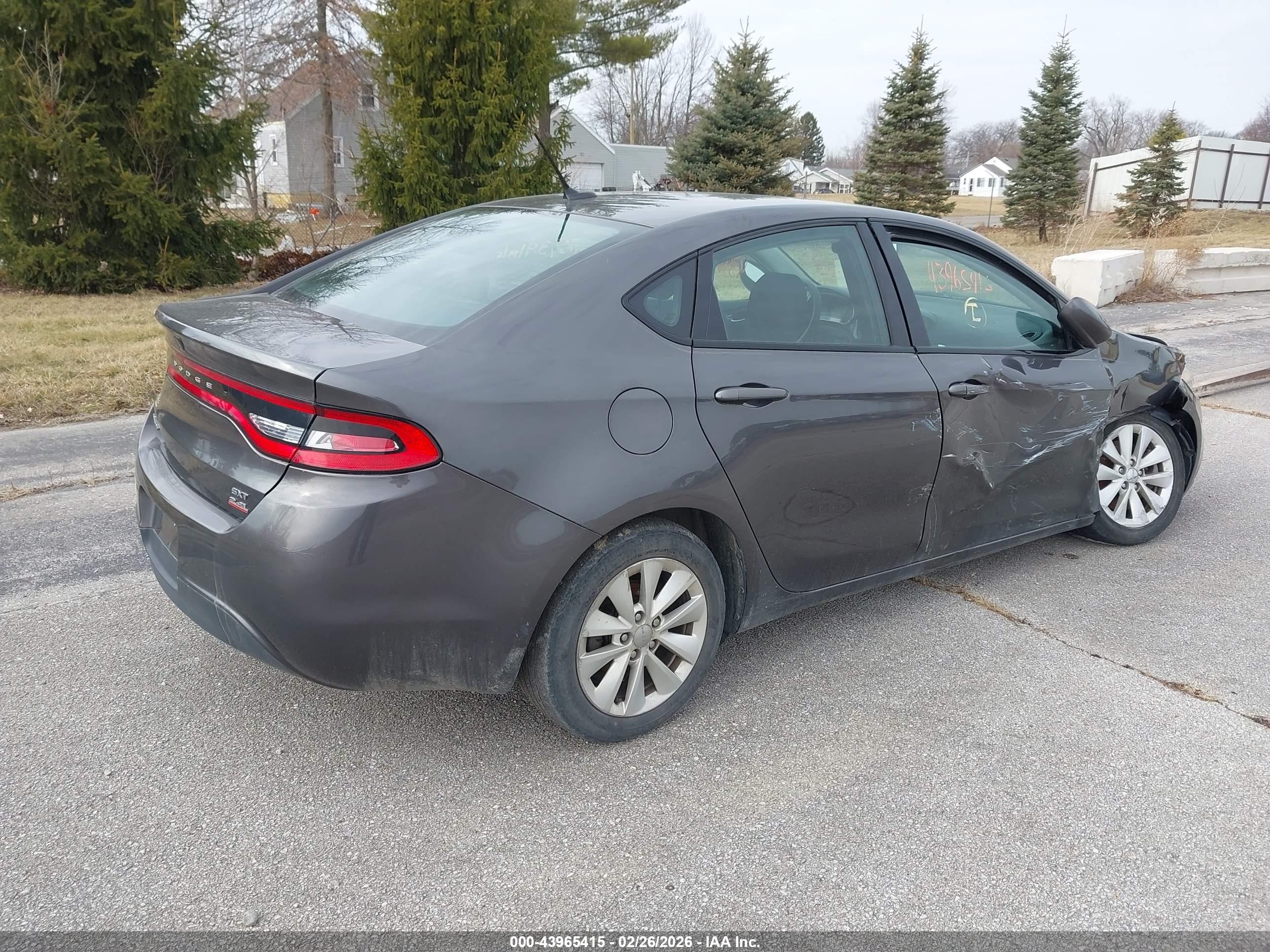 2014 Dodge Dart Sxt Gray vin: 1C3CDFBB2ED877368