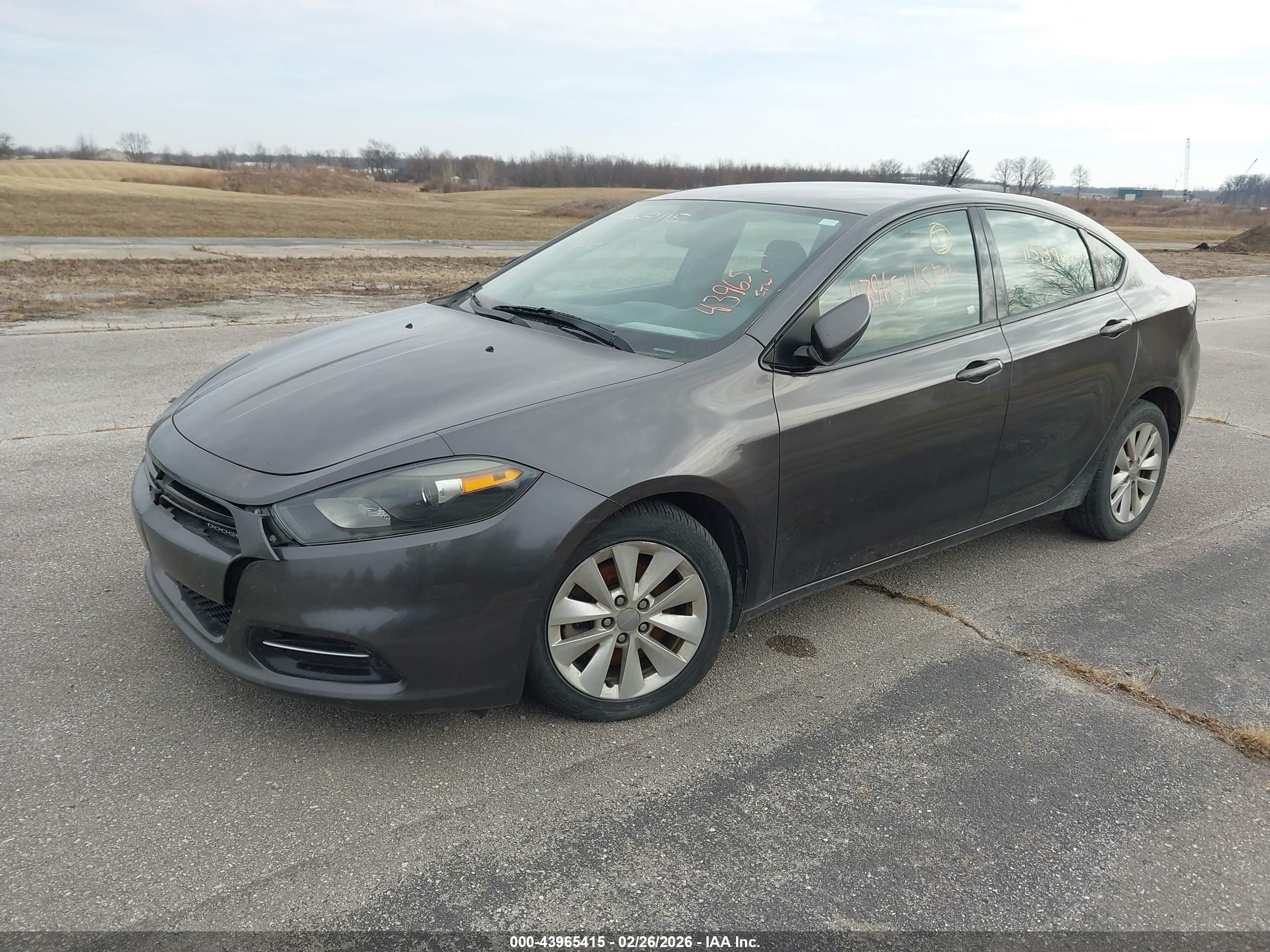 2014 Dodge Dart Sxt Gray vin: 1C3CDFBB2ED877368