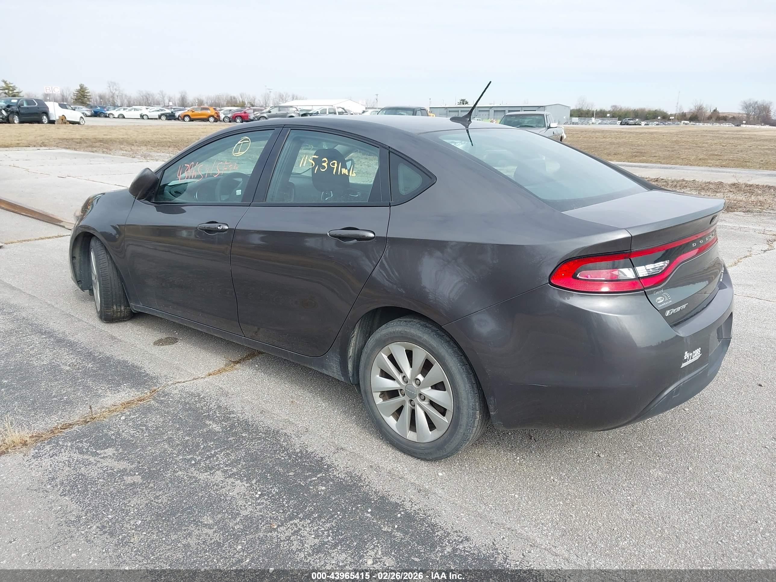 2014 Dodge Dart Sxt Gray vin: 1C3CDFBB2ED877368