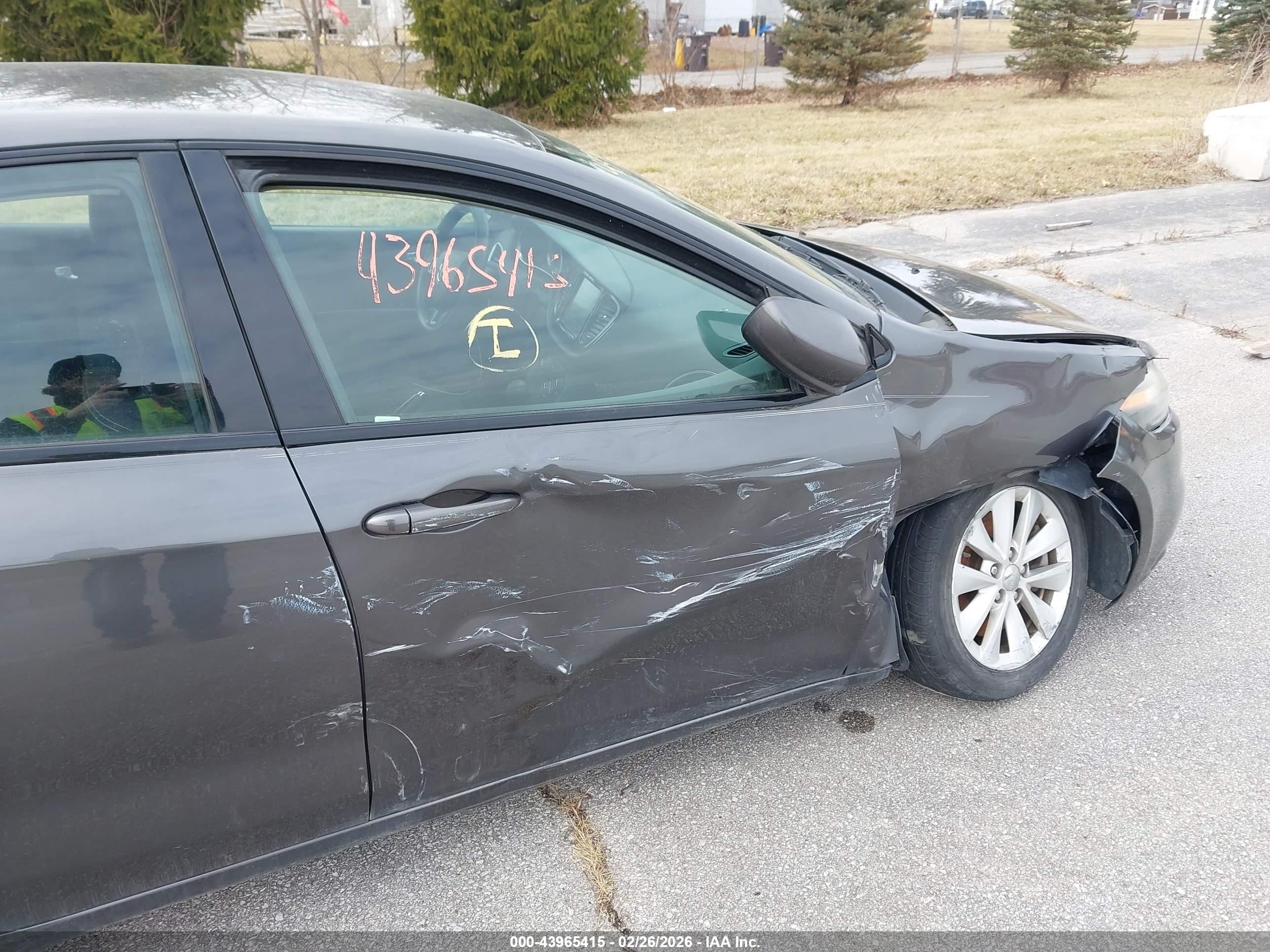2014 Dodge Dart Sxt Gray vin: 1C3CDFBB2ED877368