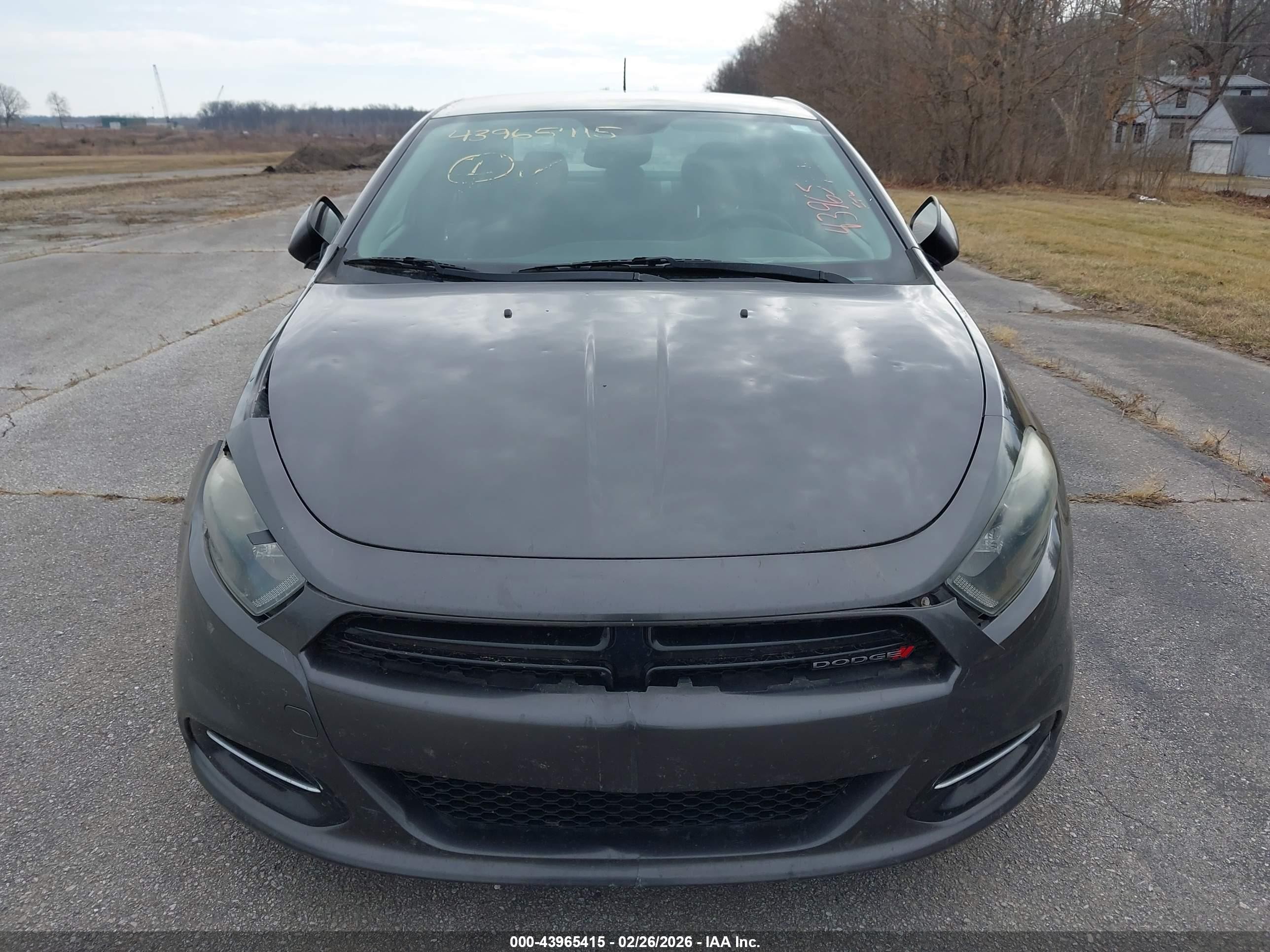 2014 Dodge Dart Sxt Gray vin: 1C3CDFBB2ED877368