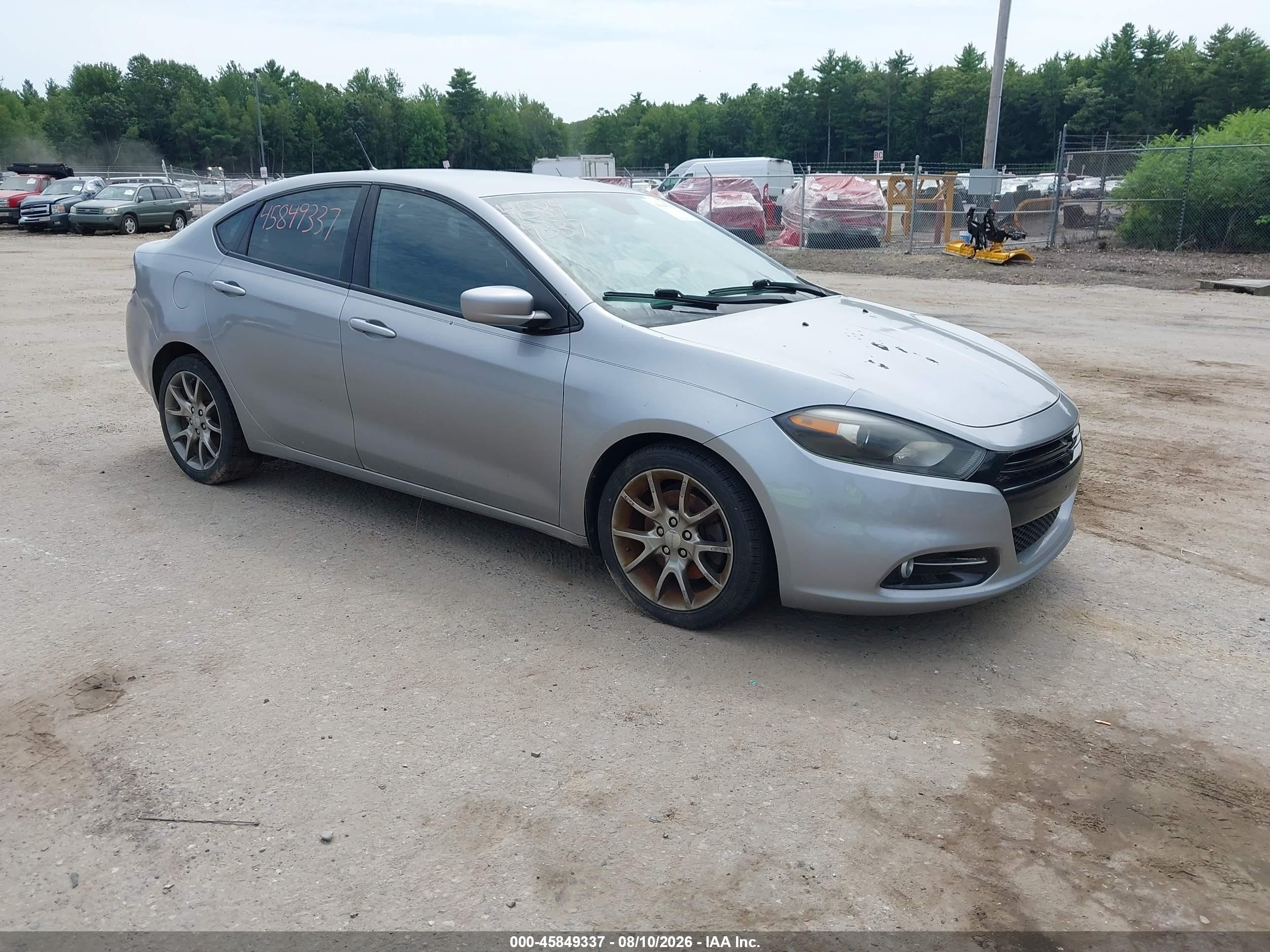 2015 Dodge Dart Sxt Gray vin: 1C3CDFBB2FD141550