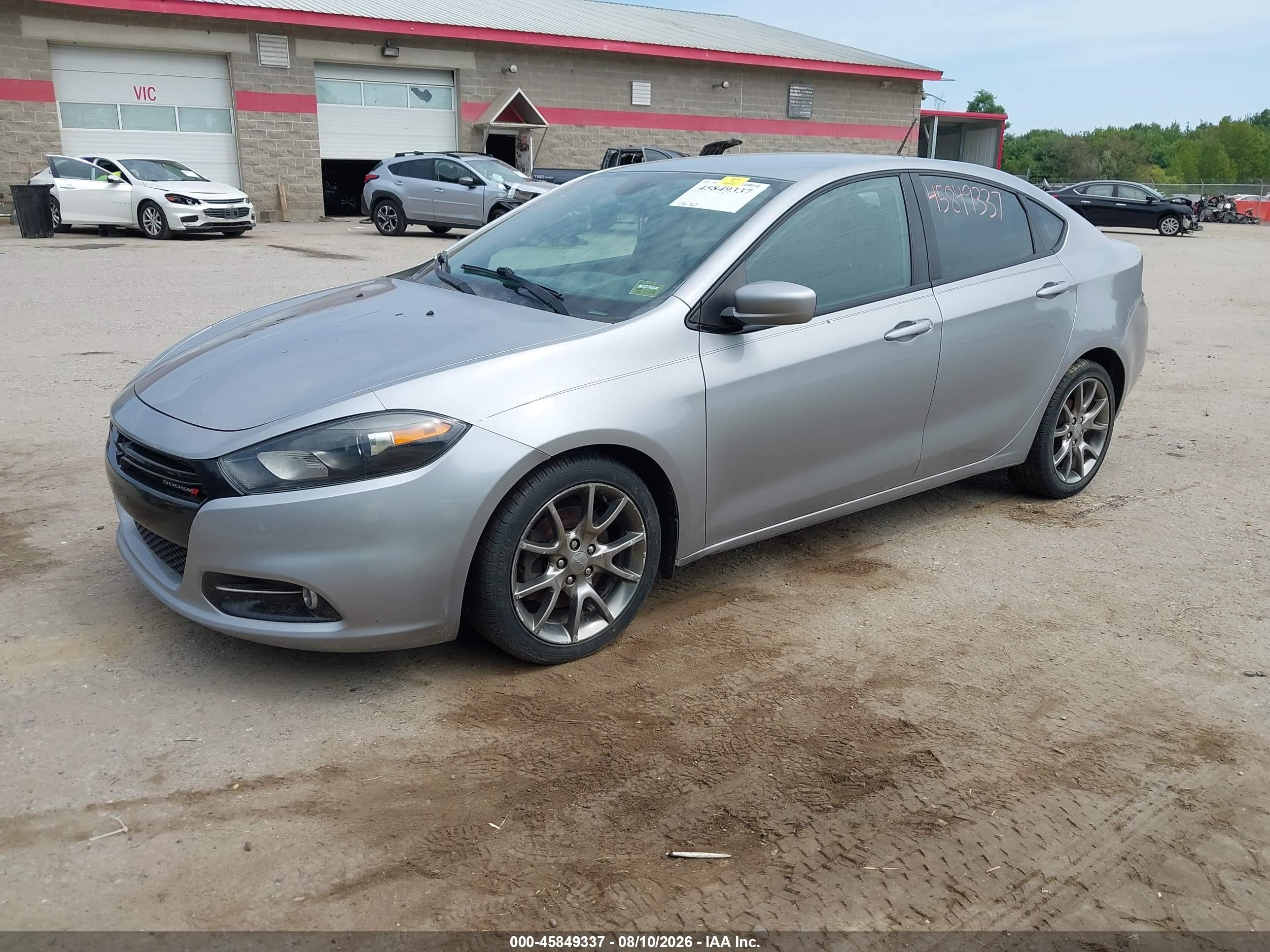 2015 Dodge Dart Sxt Gray vin: 1C3CDFBB2FD141550