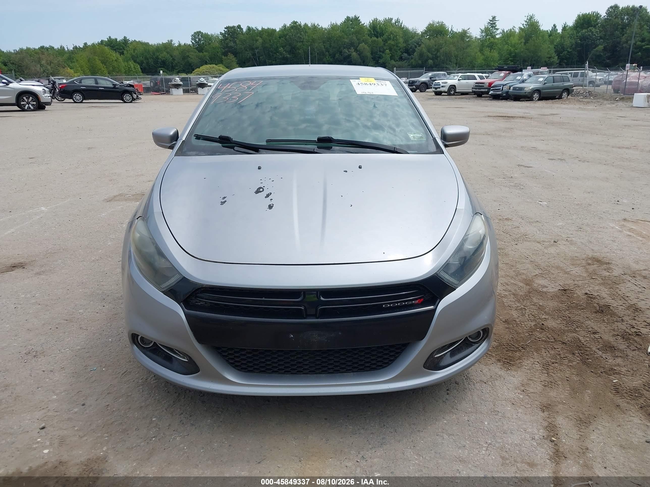 2015 Dodge Dart Sxt Gray vin: 1C3CDFBB2FD141550