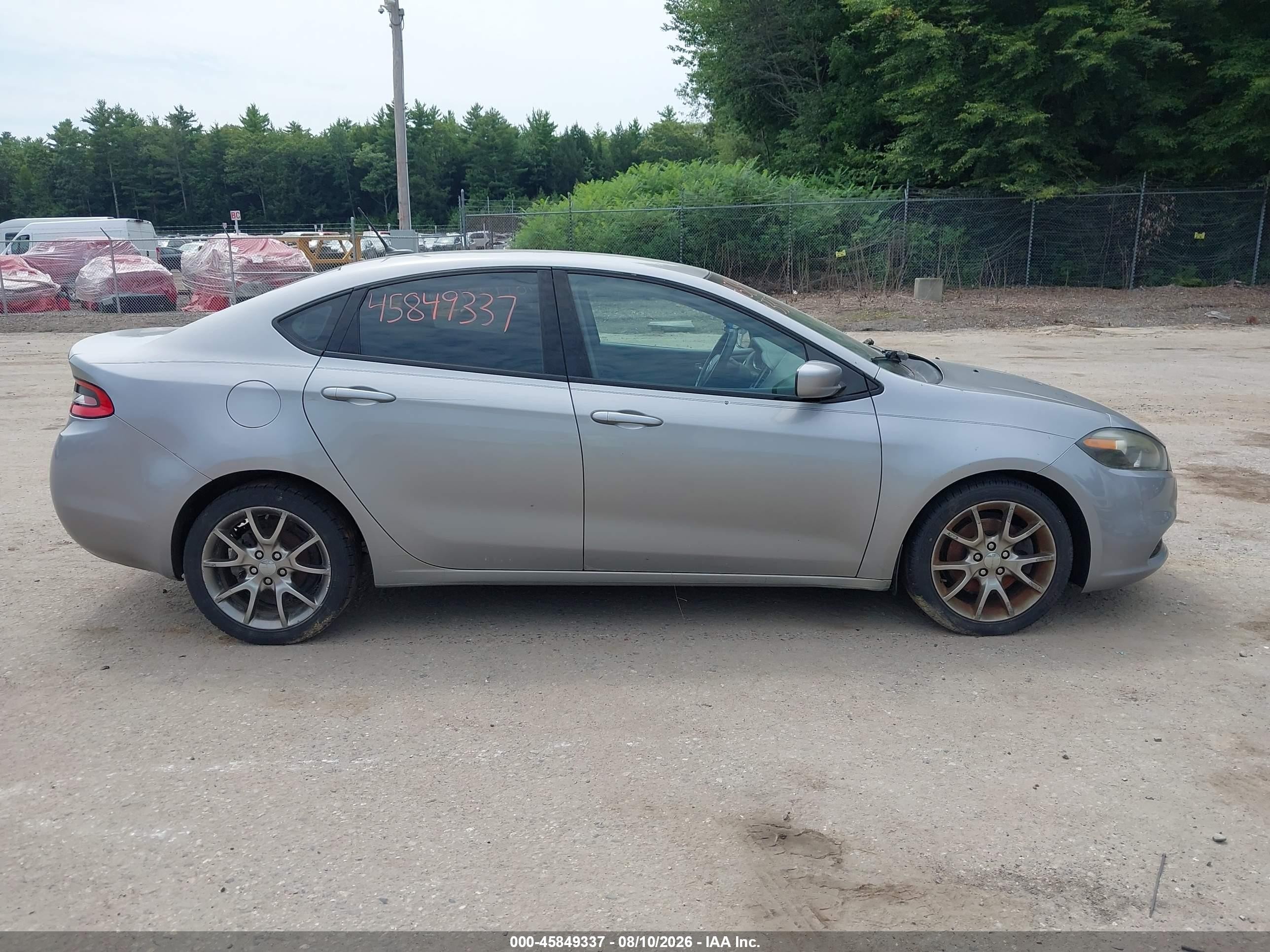 2015 Dodge Dart Sxt Gray vin: 1C3CDFBB2FD141550
