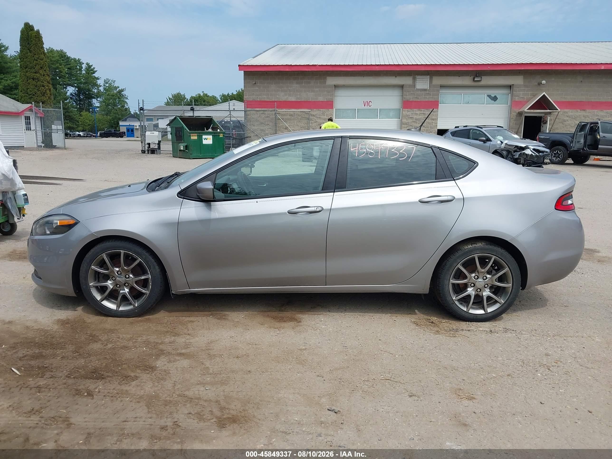 2015 Dodge Dart Sxt Gray vin: 1C3CDFBB2FD141550