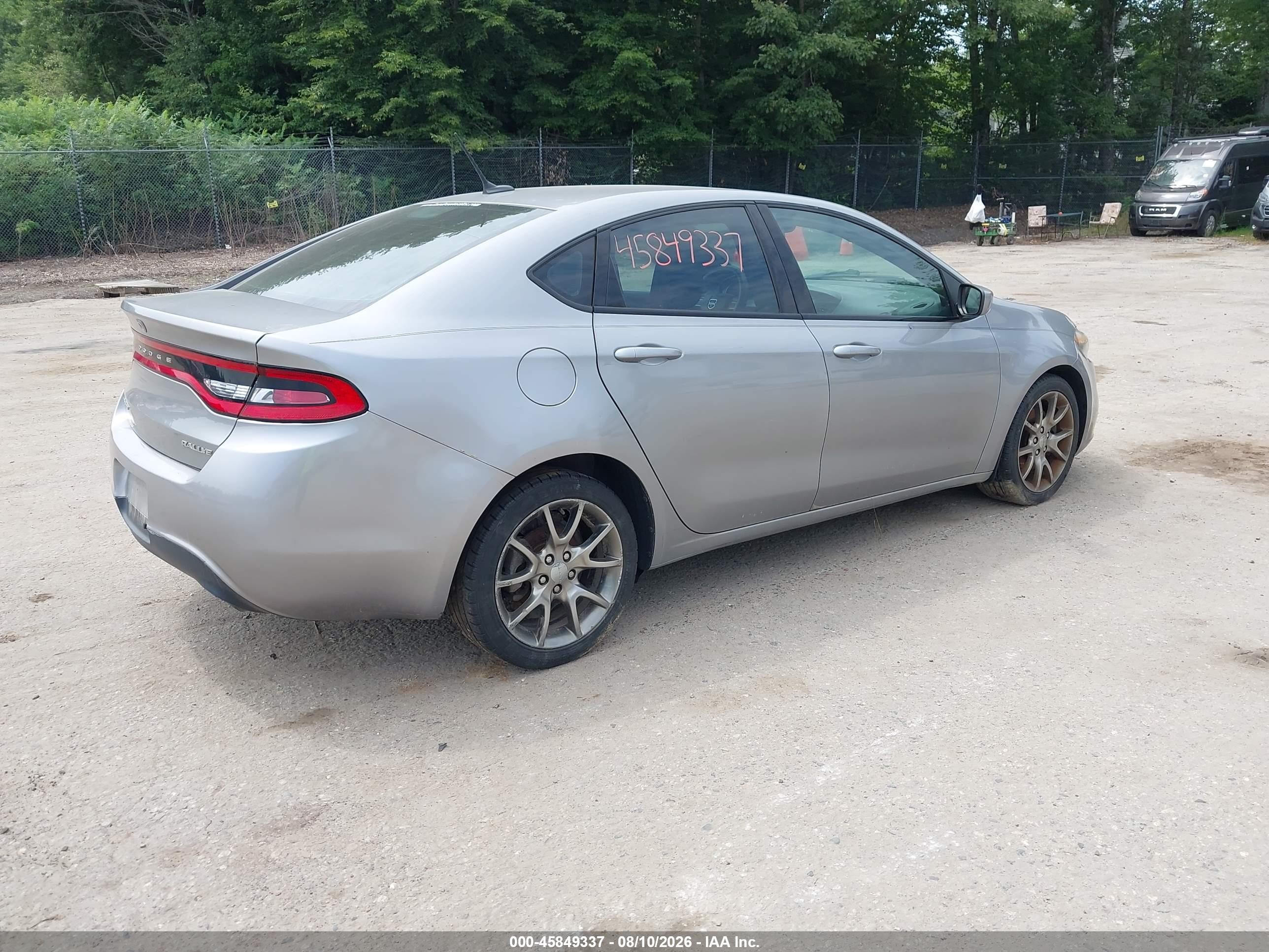 2015 Dodge Dart Sxt Gray vin: 1C3CDFBB2FD141550