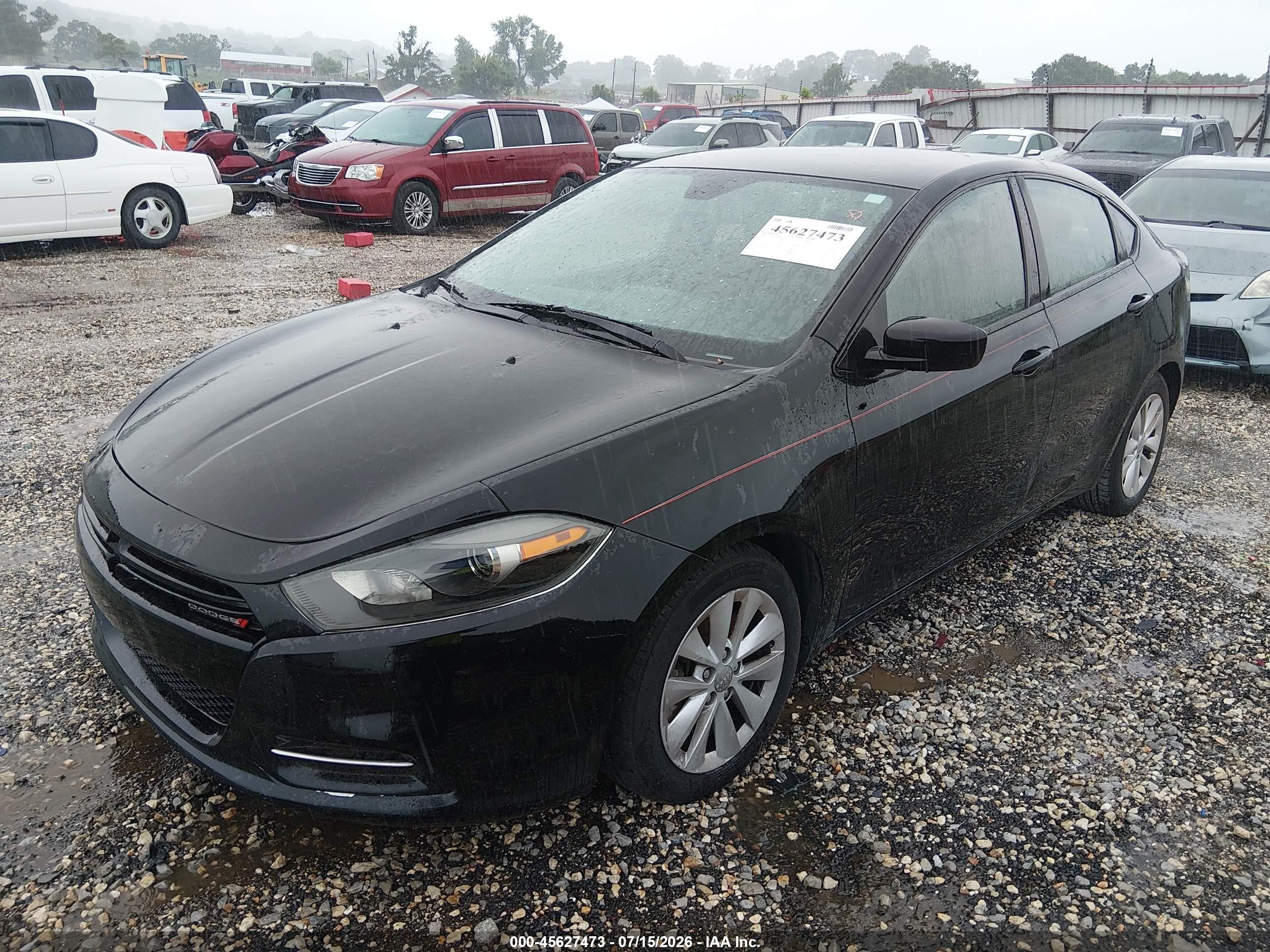 2015 Dodge Dart Sxt Black vin: 1C3CDFBB2FD173866