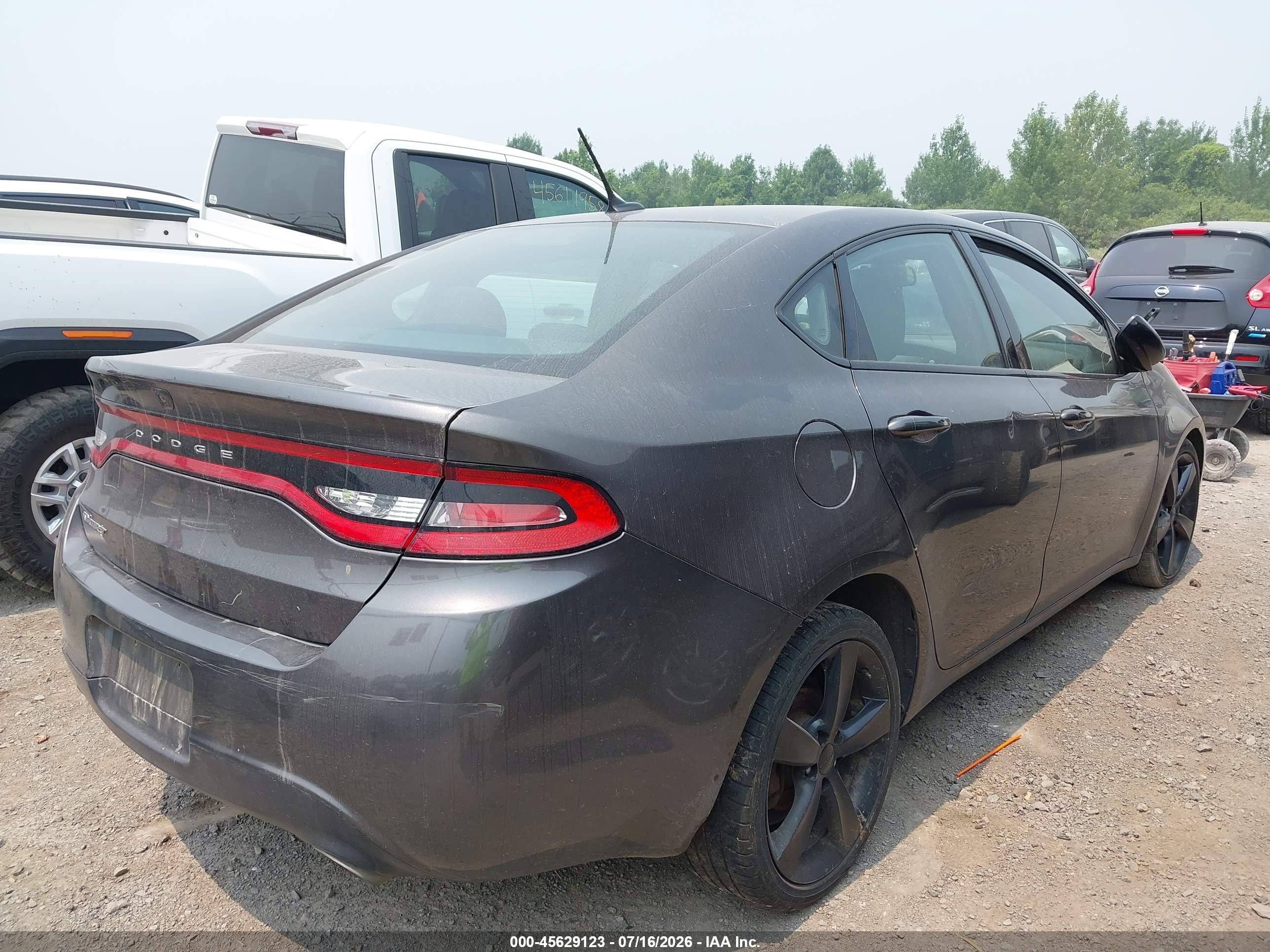 2015 Dodge Dart Sxt Gray vin: 1C3CDFBB2FD187329