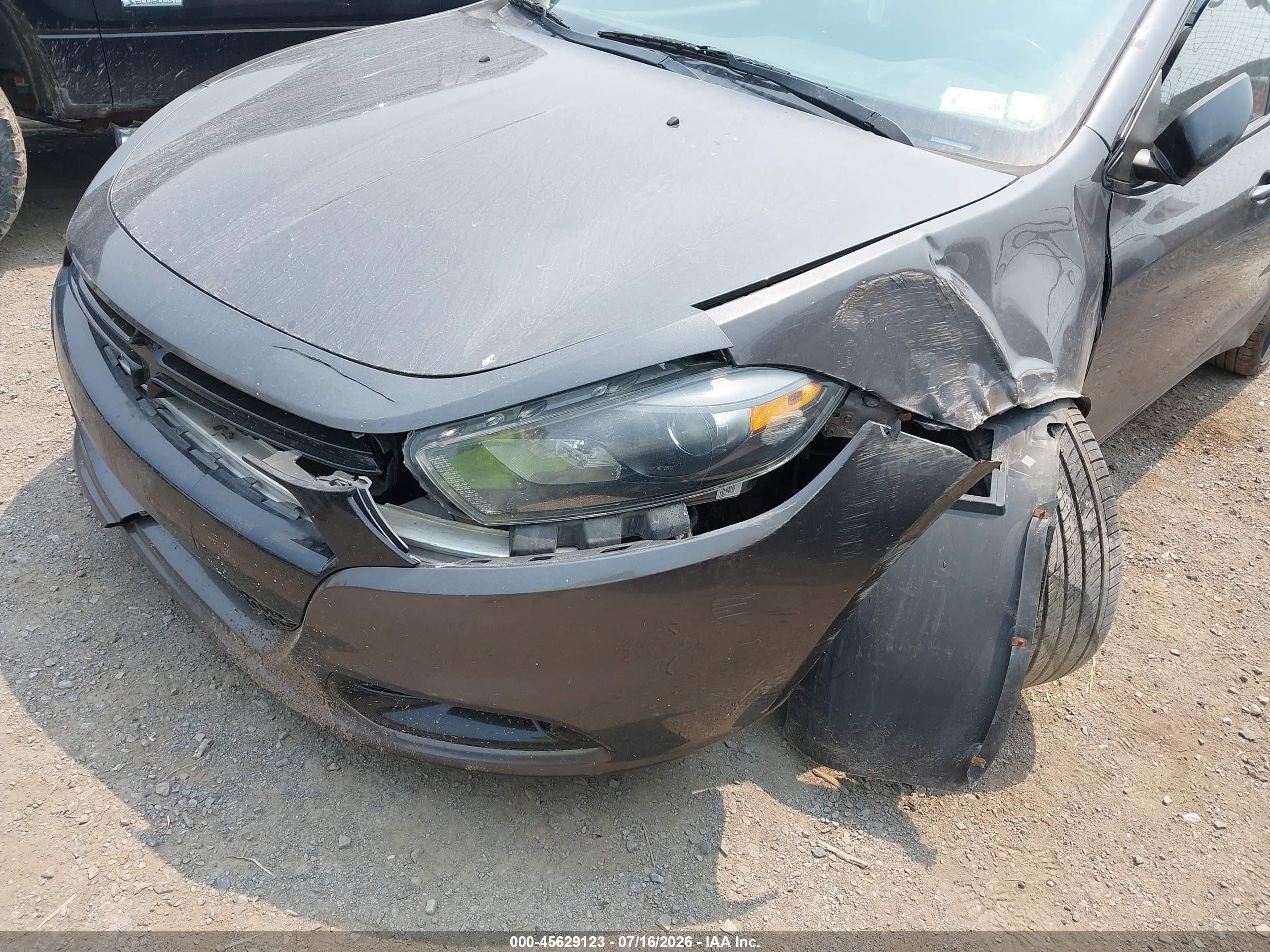 2015 Dodge Dart Sxt Gray vin: 1C3CDFBB2FD187329