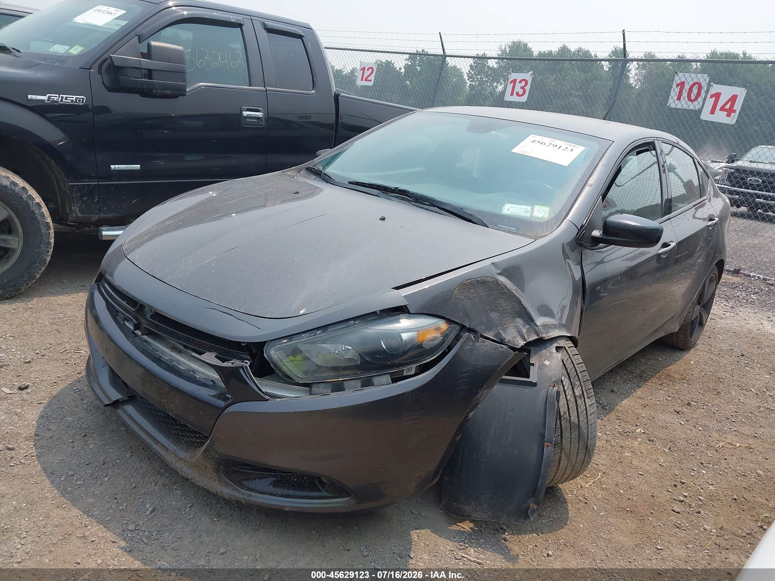 2015 Dodge Dart Sxt Gray vin: 1C3CDFBB2FD187329