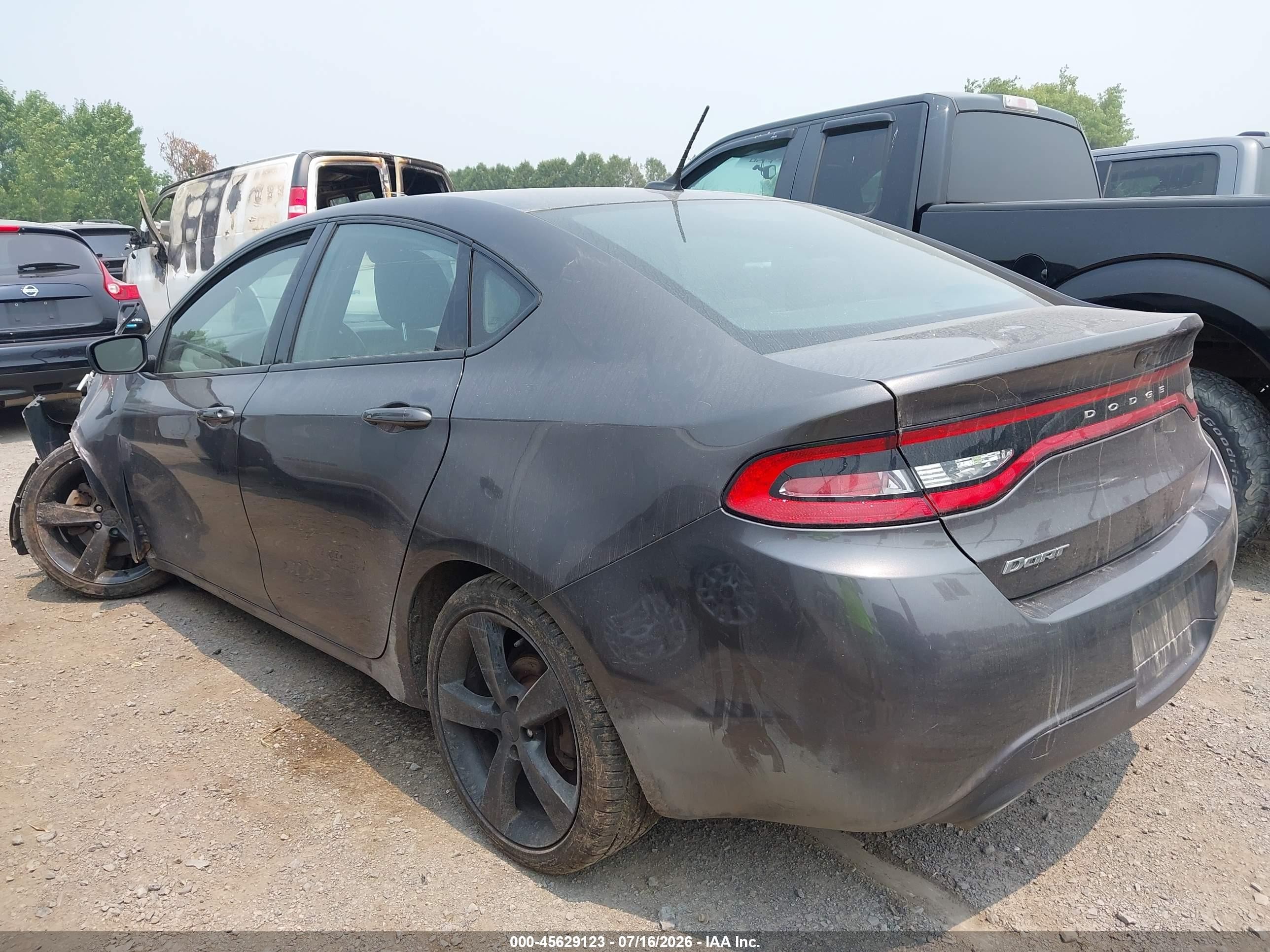 2015 Dodge Dart Sxt Gray vin: 1C3CDFBB2FD187329