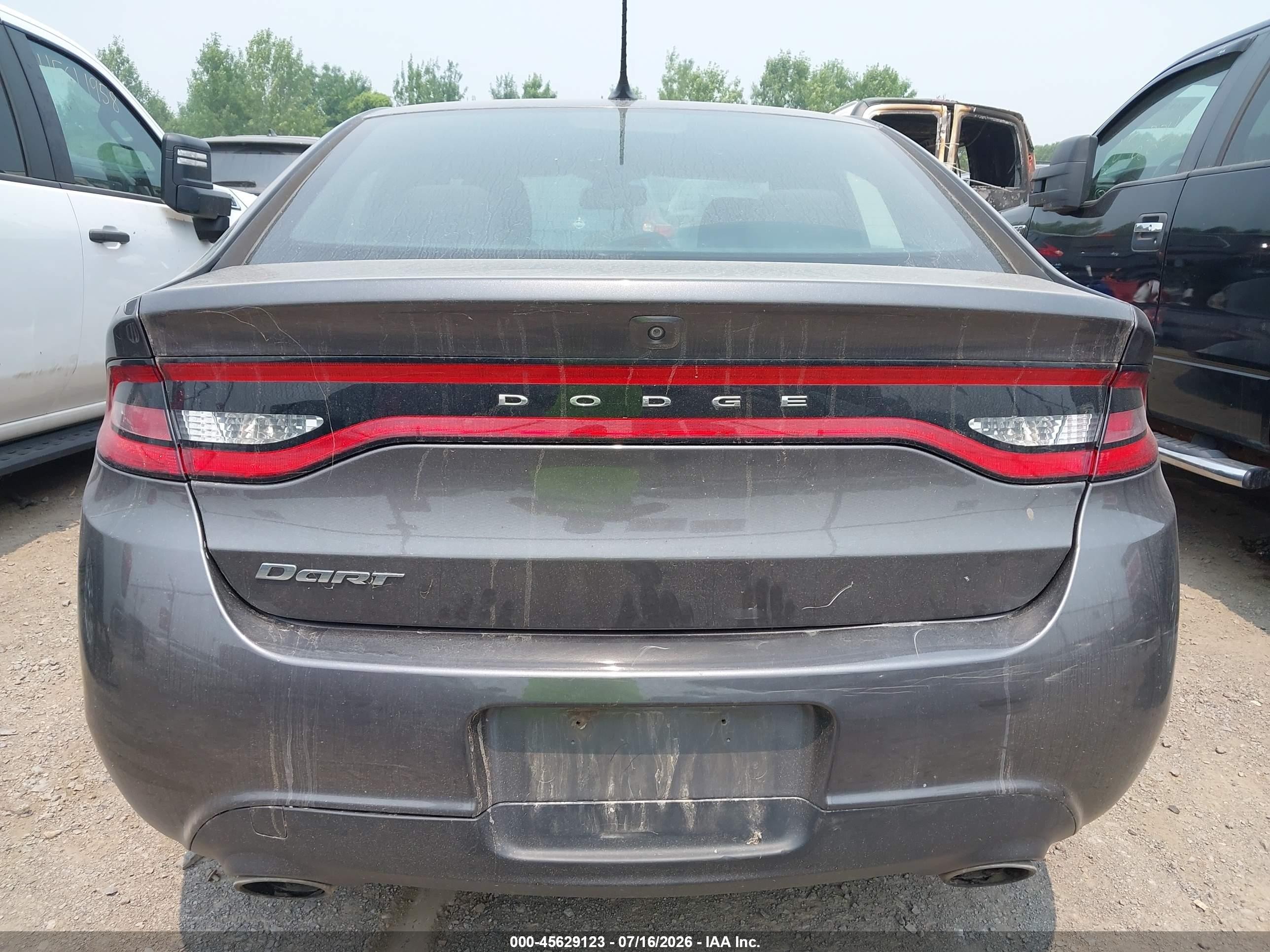 2015 Dodge Dart Sxt Gray vin: 1C3CDFBB2FD187329