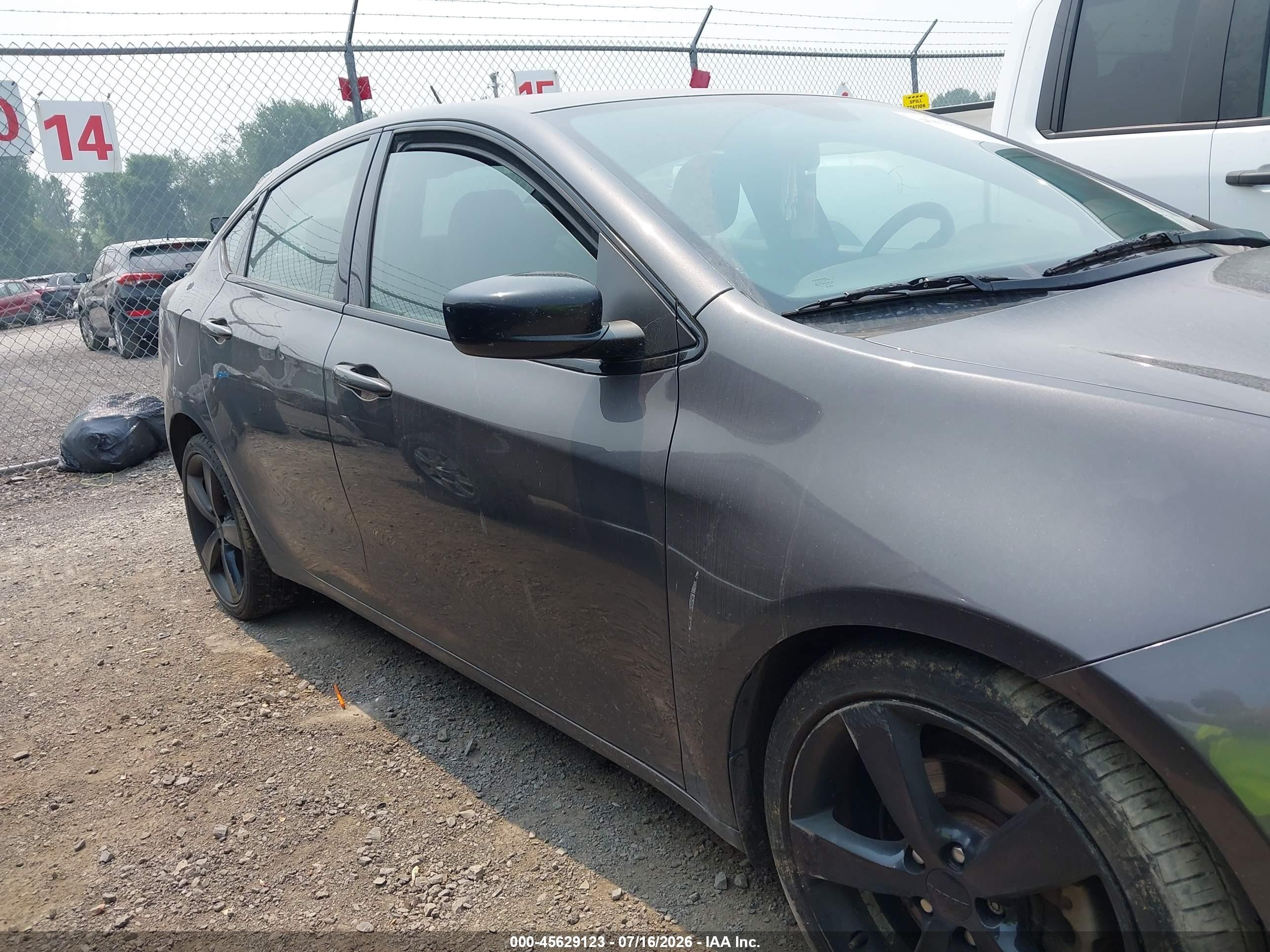 2015 Dodge Dart Sxt Gray vin: 1C3CDFBB2FD187329