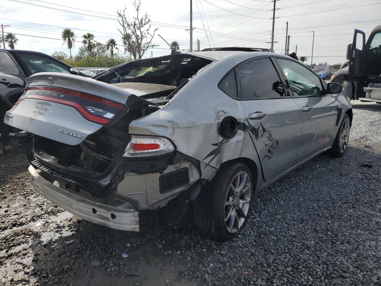 2015 Dodge Dart Sxt Silver vin: 1C3CDFBB2FD266726