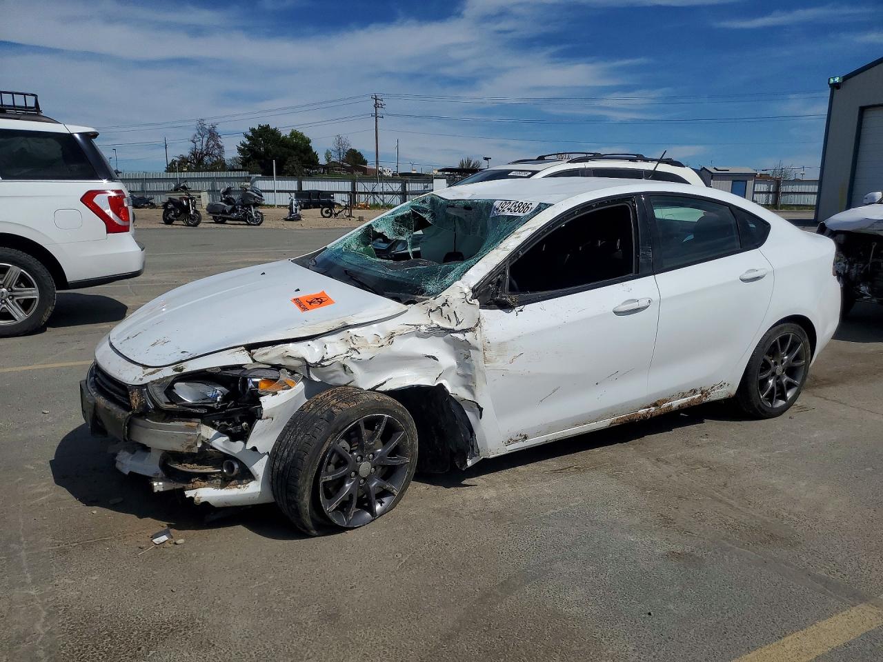 2015 Dodge Dart Sxt White vin: 1C3CDFBB2FD268363