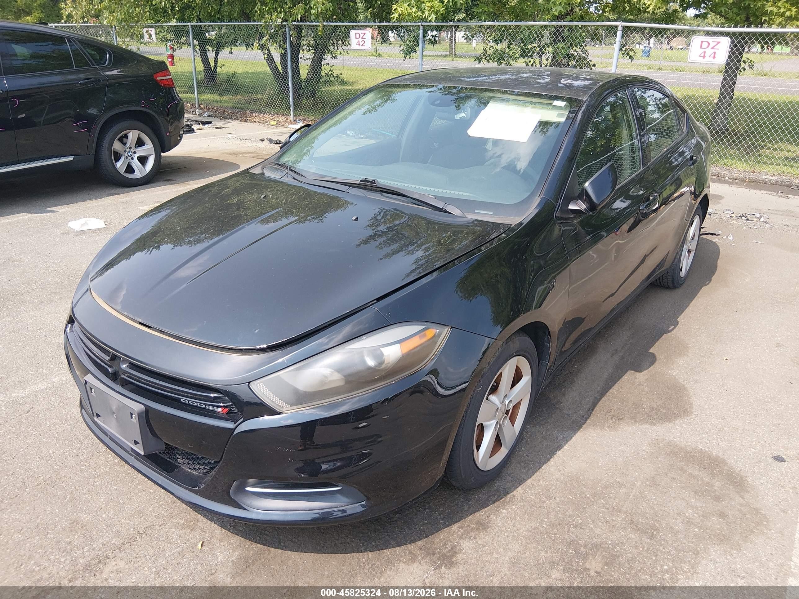 2015 Dodge Dart Sxt Черный vin: 1C3CDFBB2FD302561