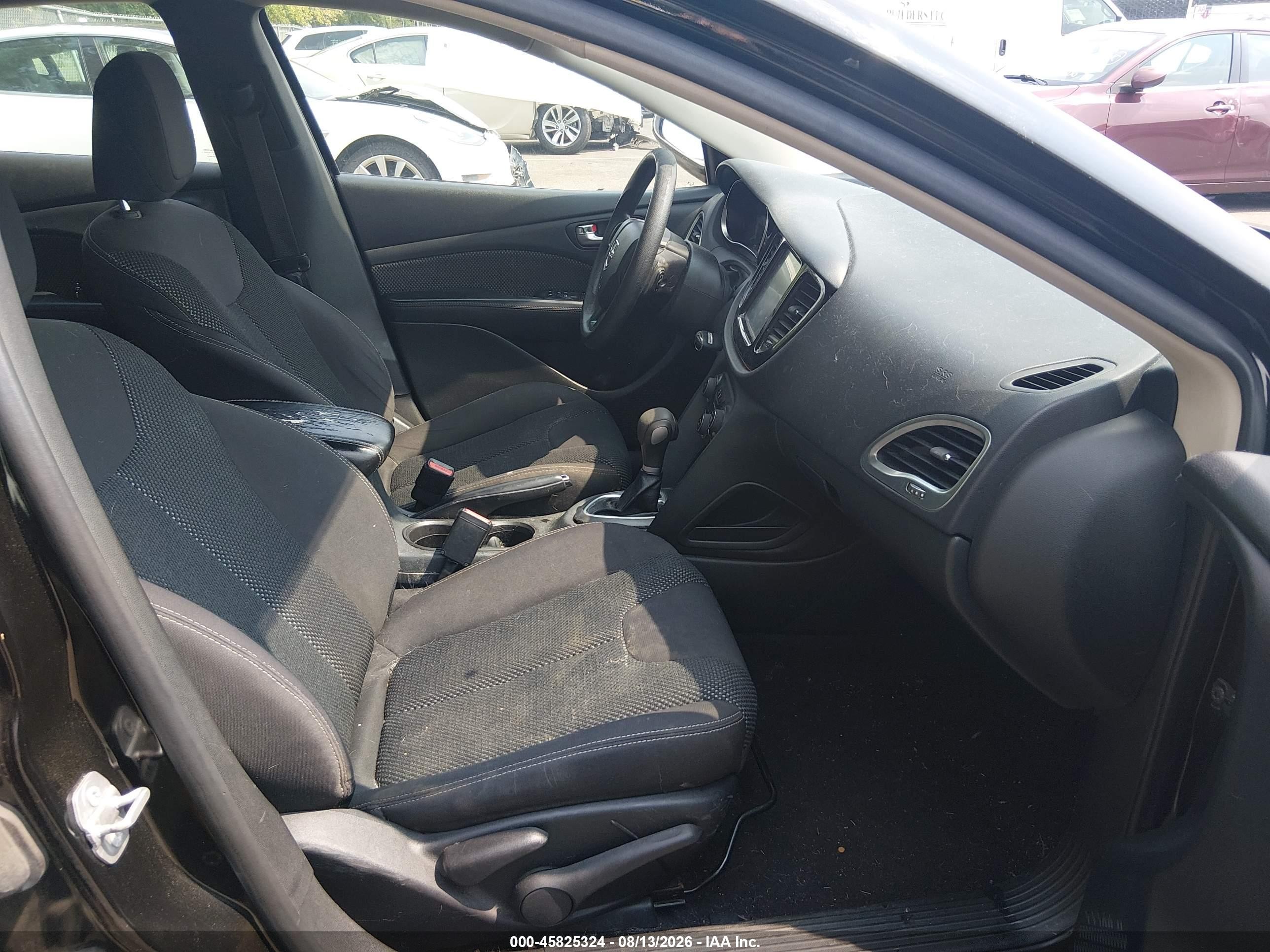 2015 Dodge Dart Sxt Черный vin: 1C3CDFBB2FD302561