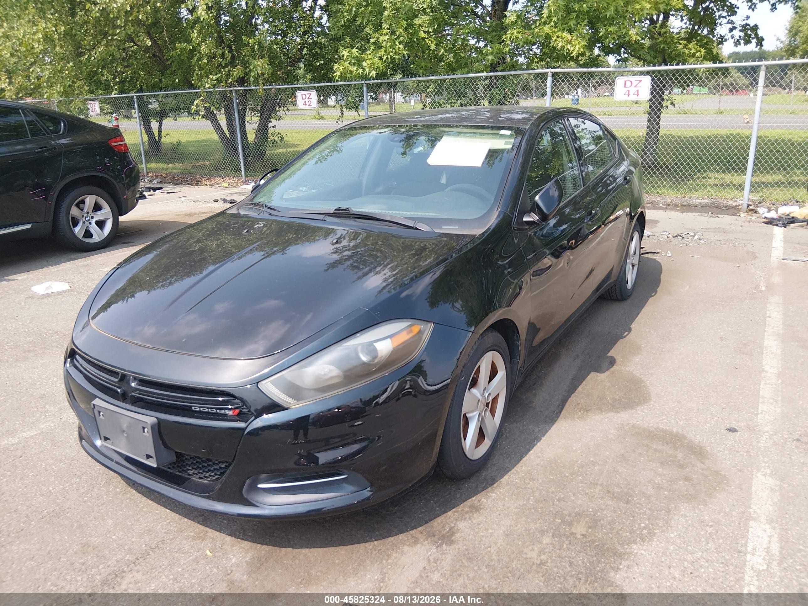 2015 Dodge Dart Sxt Черный vin: 1C3CDFBB2FD302561