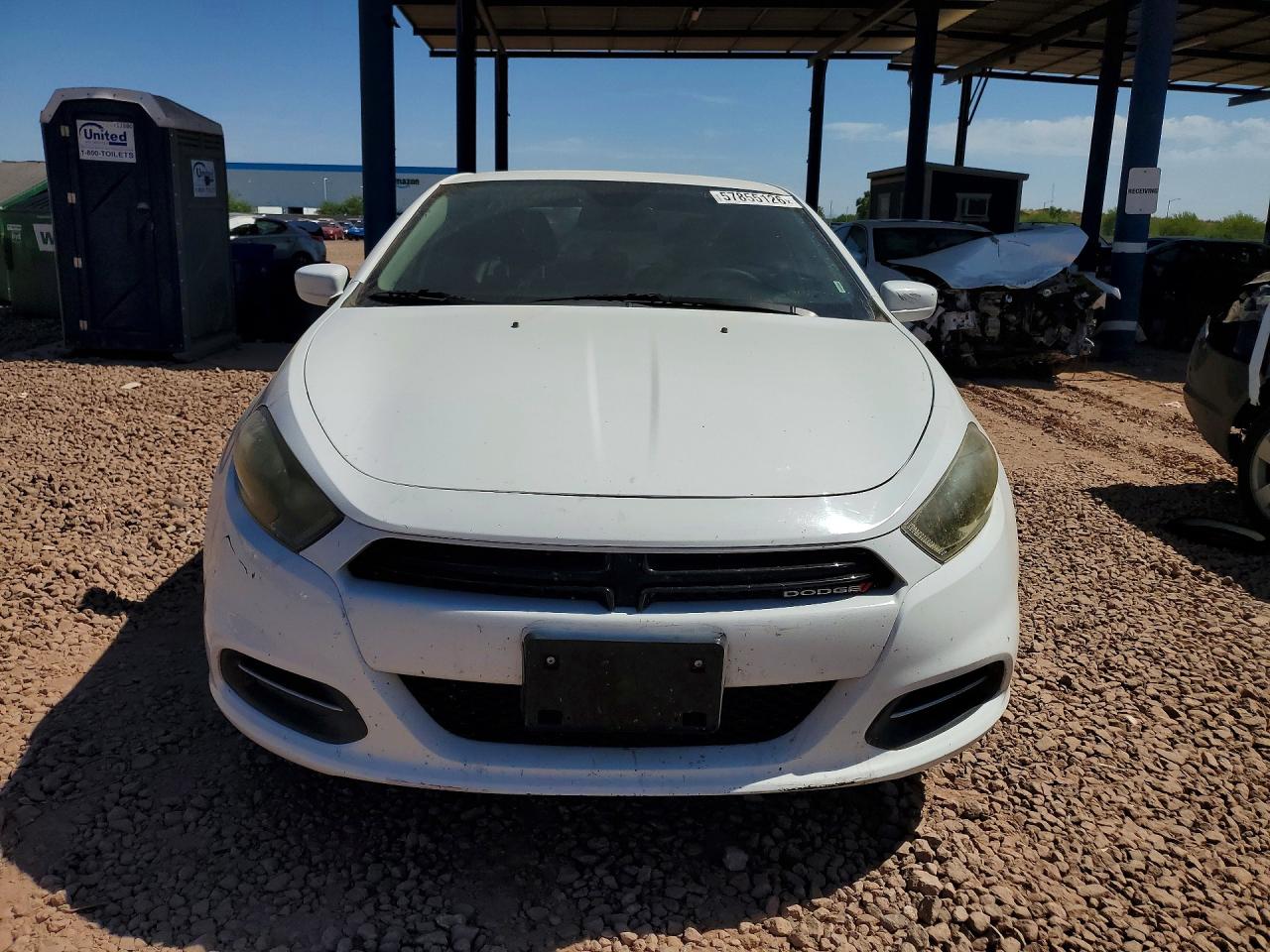 2015 Dodge Dart Sxt White vin: 1C3CDFBB2FD319859