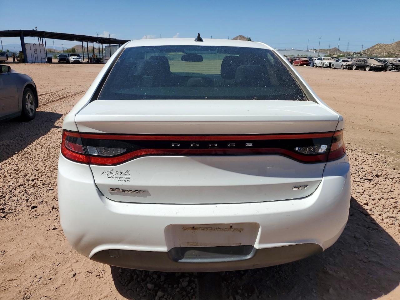 2015 Dodge Dart Sxt White vin: 1C3CDFBB2FD319859