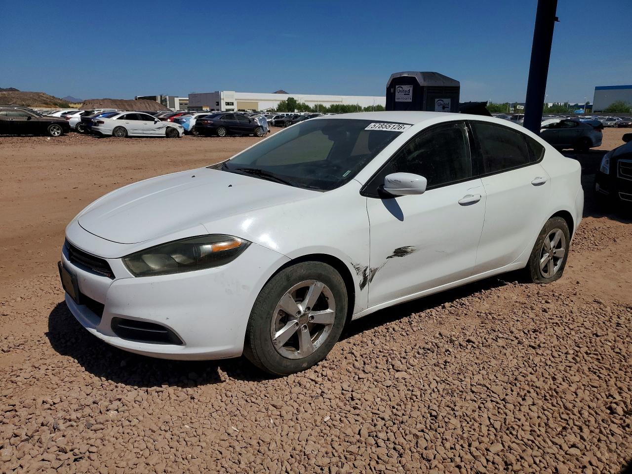 2015 Dodge Dart Sxt White vin: 1C3CDFBB2FD319859
