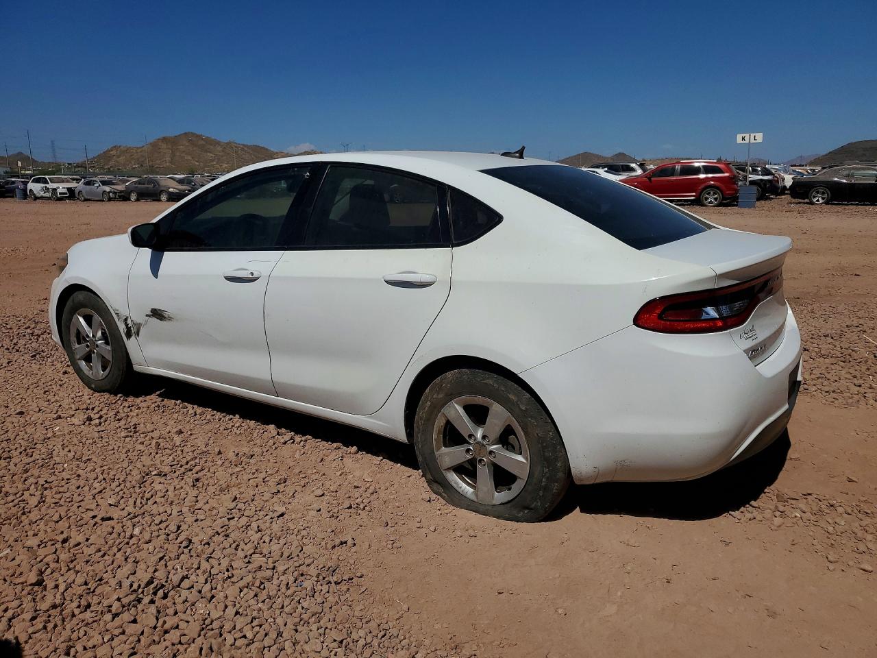 2015 Dodge Dart Sxt White vin: 1C3CDFBB2FD319859