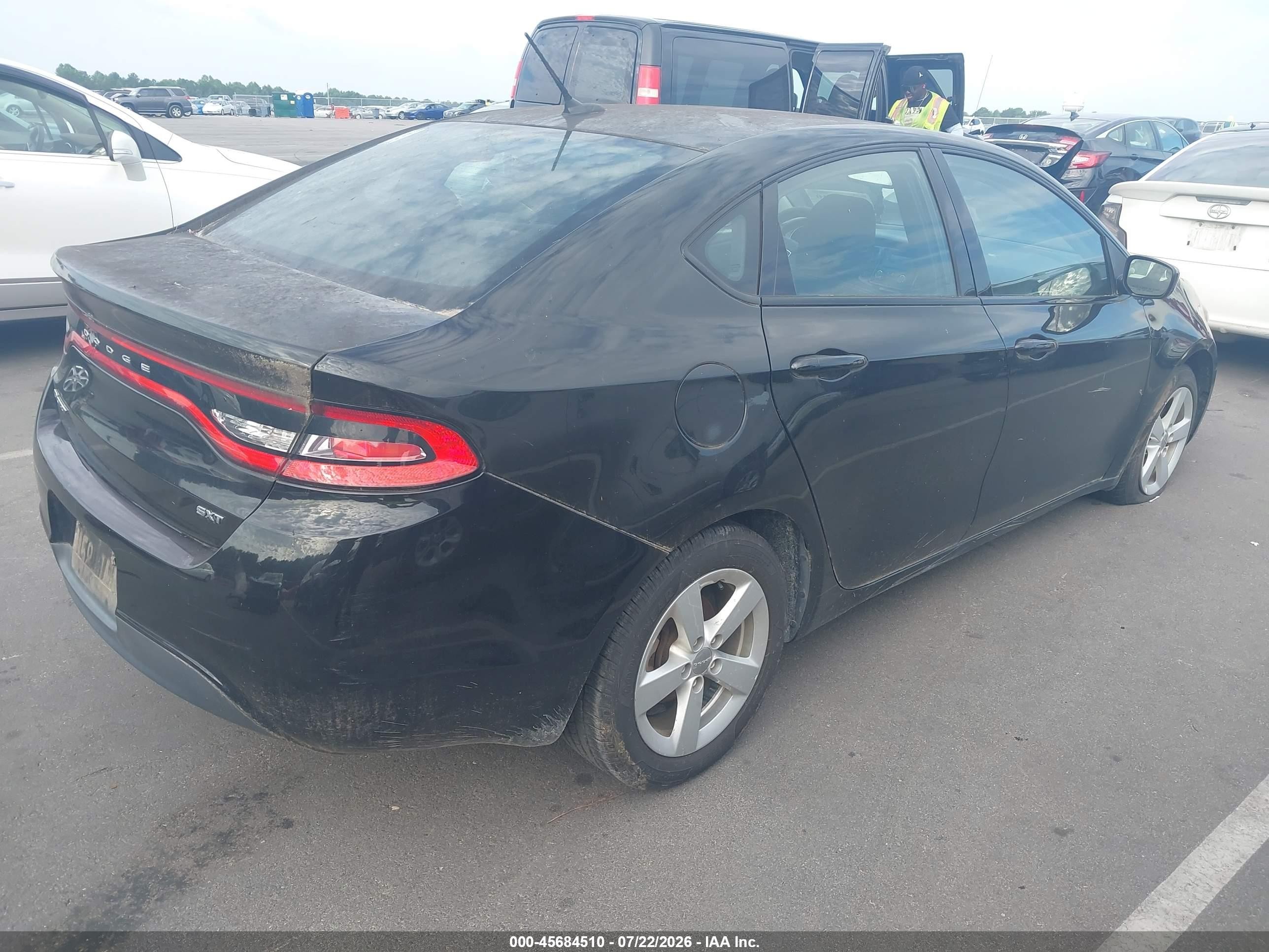 2015 Dodge Dart Sxt Black vin: 1C3CDFBB2FD336631
