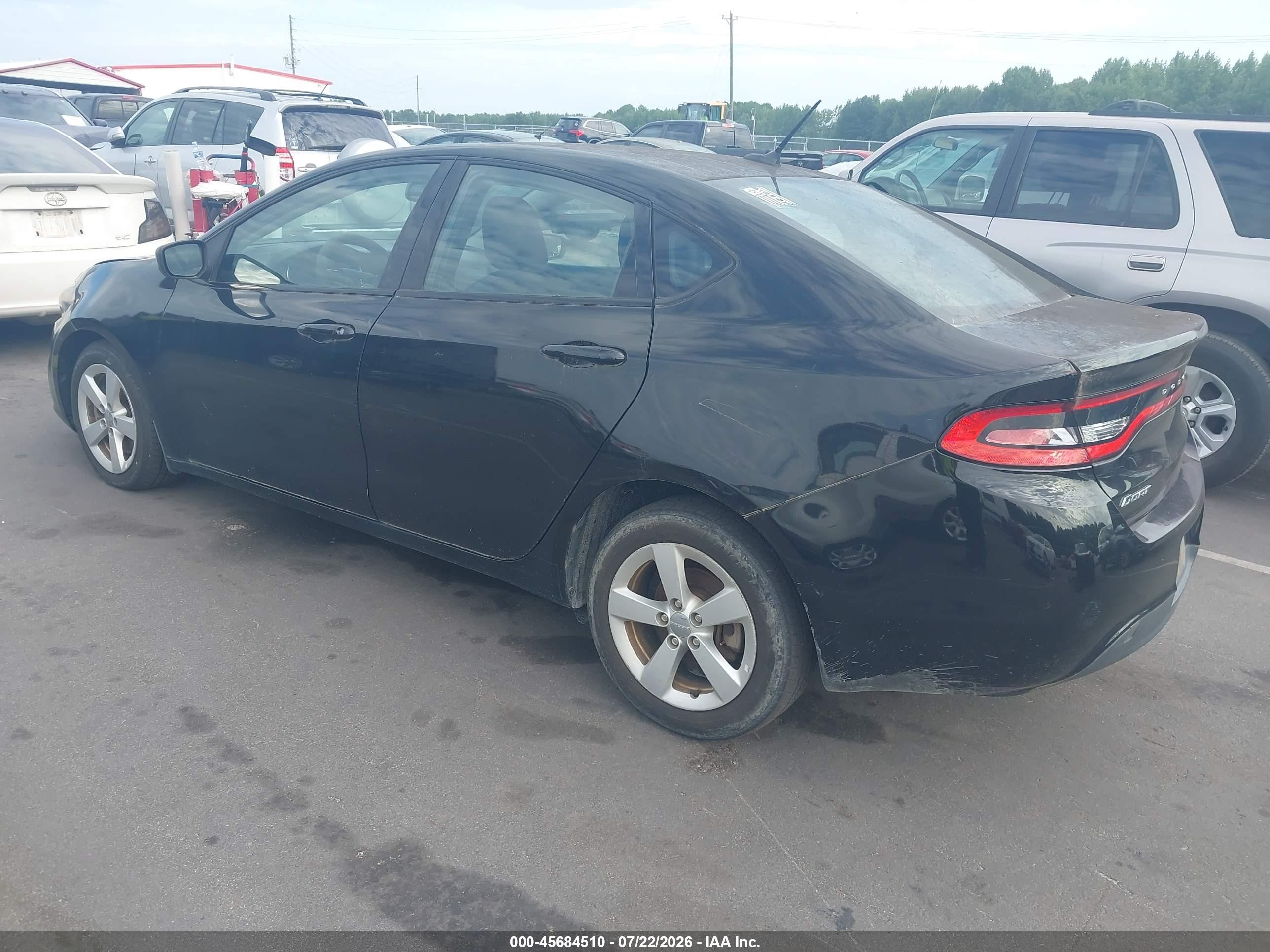 2015 Dodge Dart Sxt Black vin: 1C3CDFBB2FD336631