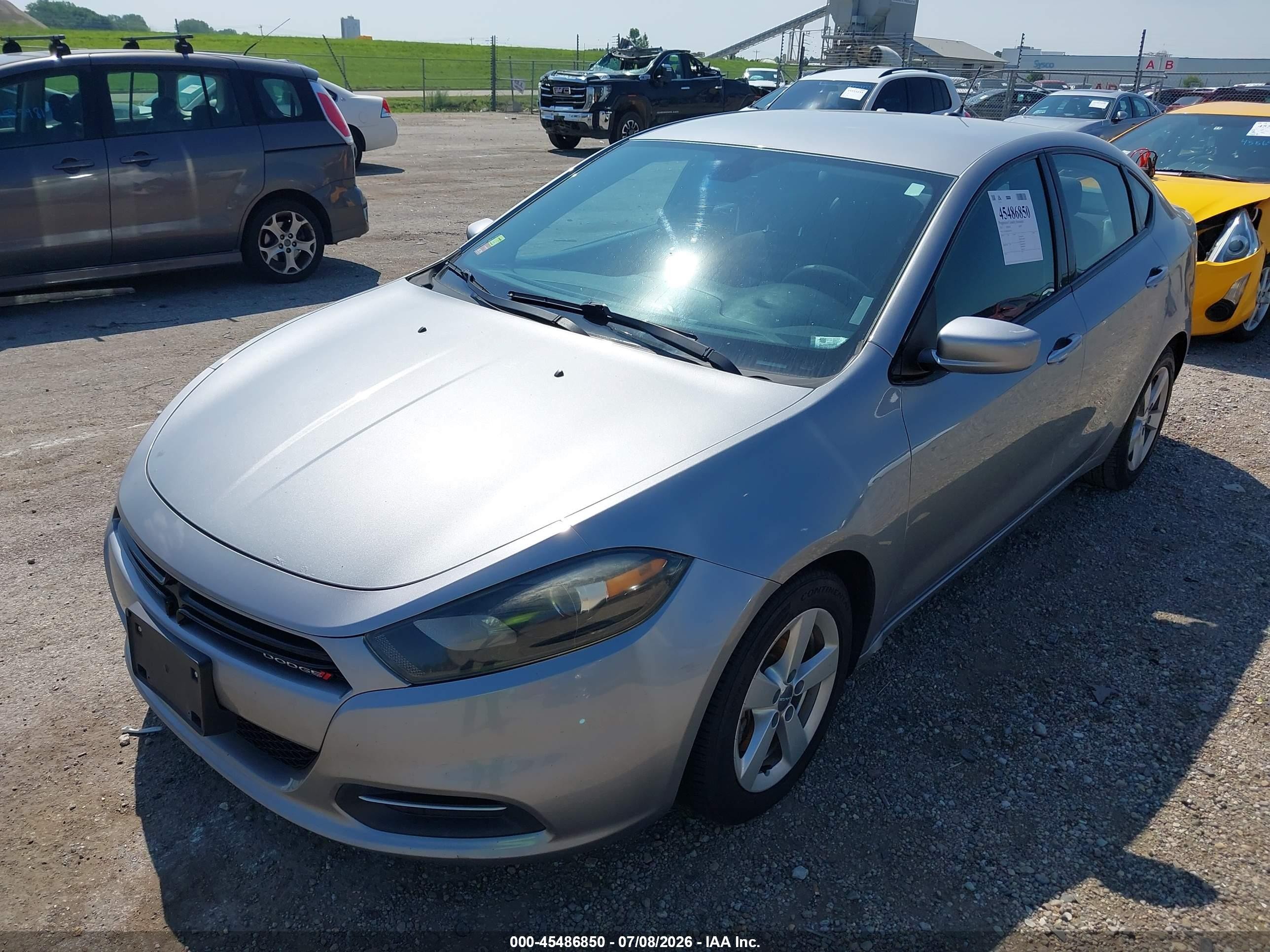 2015 Dodge Dart Sxt Gray vin: 1C3CDFBB2FD344339