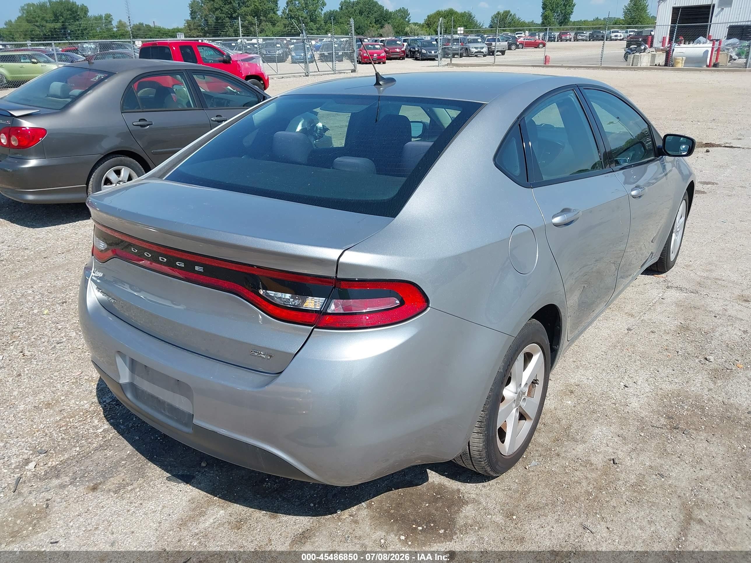 2015 Dodge Dart Sxt Gray vin: 1C3CDFBB2FD344339
