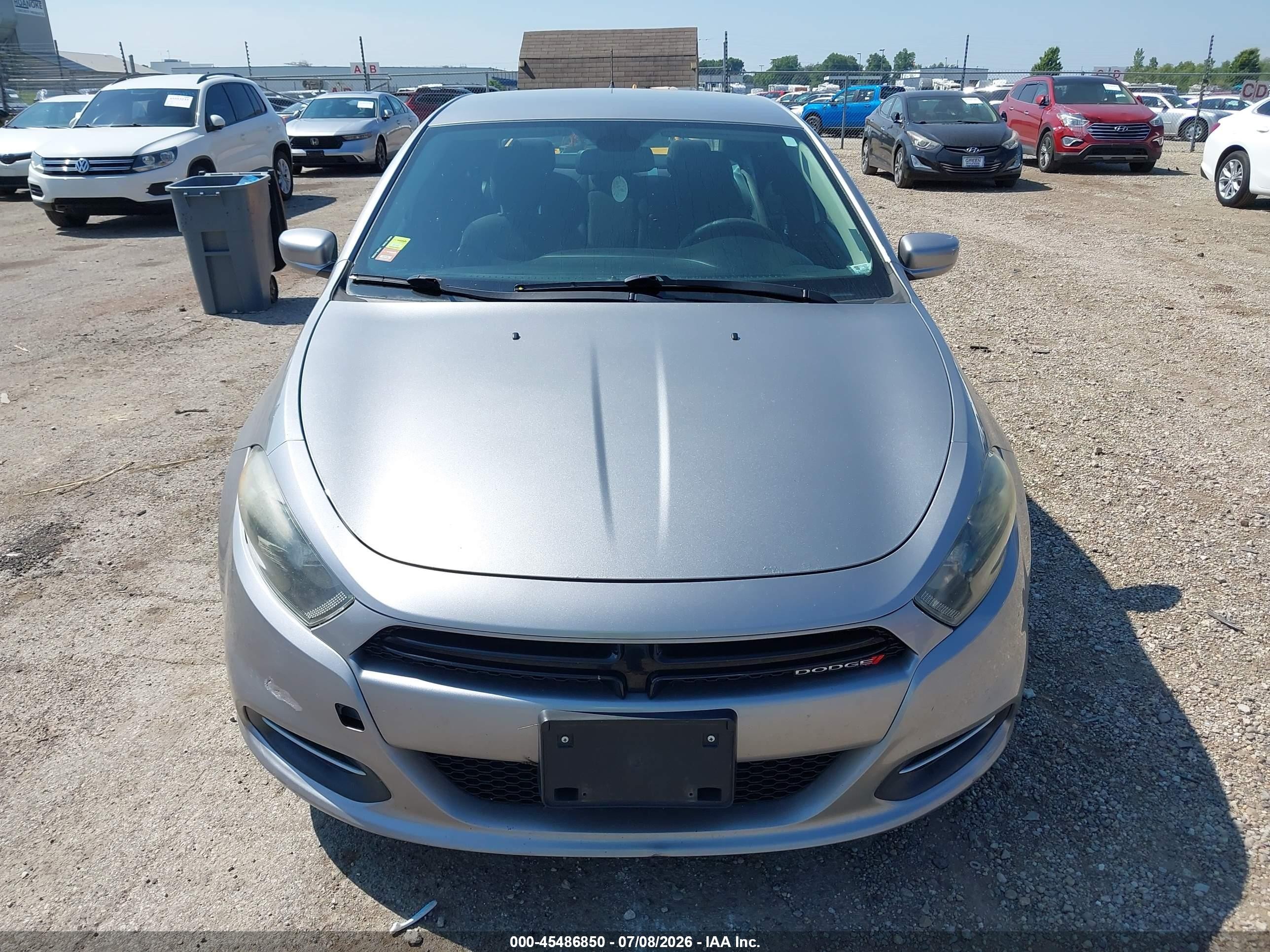 2015 Dodge Dart Sxt Gray vin: 1C3CDFBB2FD344339
