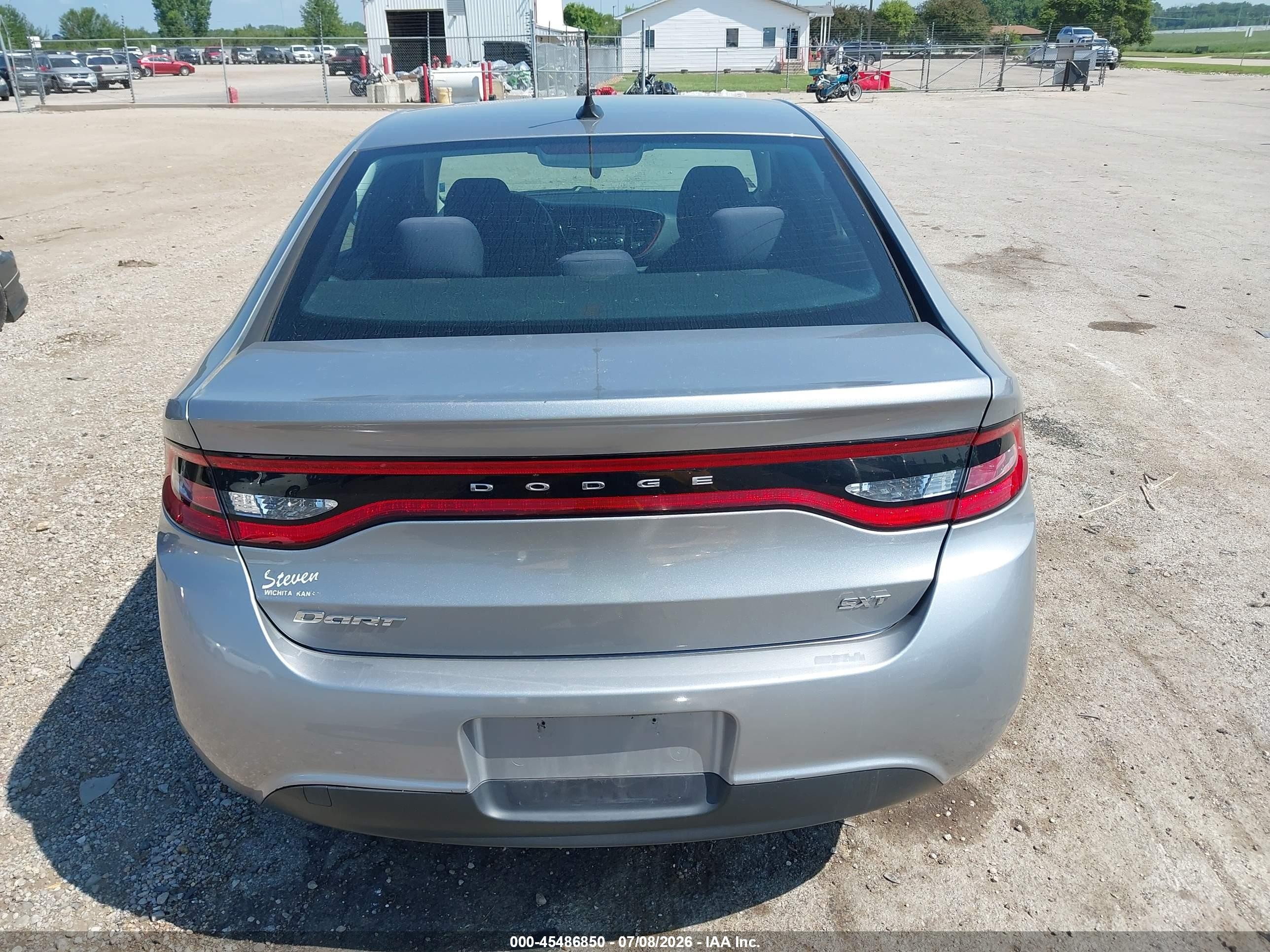 2015 Dodge Dart Sxt Gray vin: 1C3CDFBB2FD344339