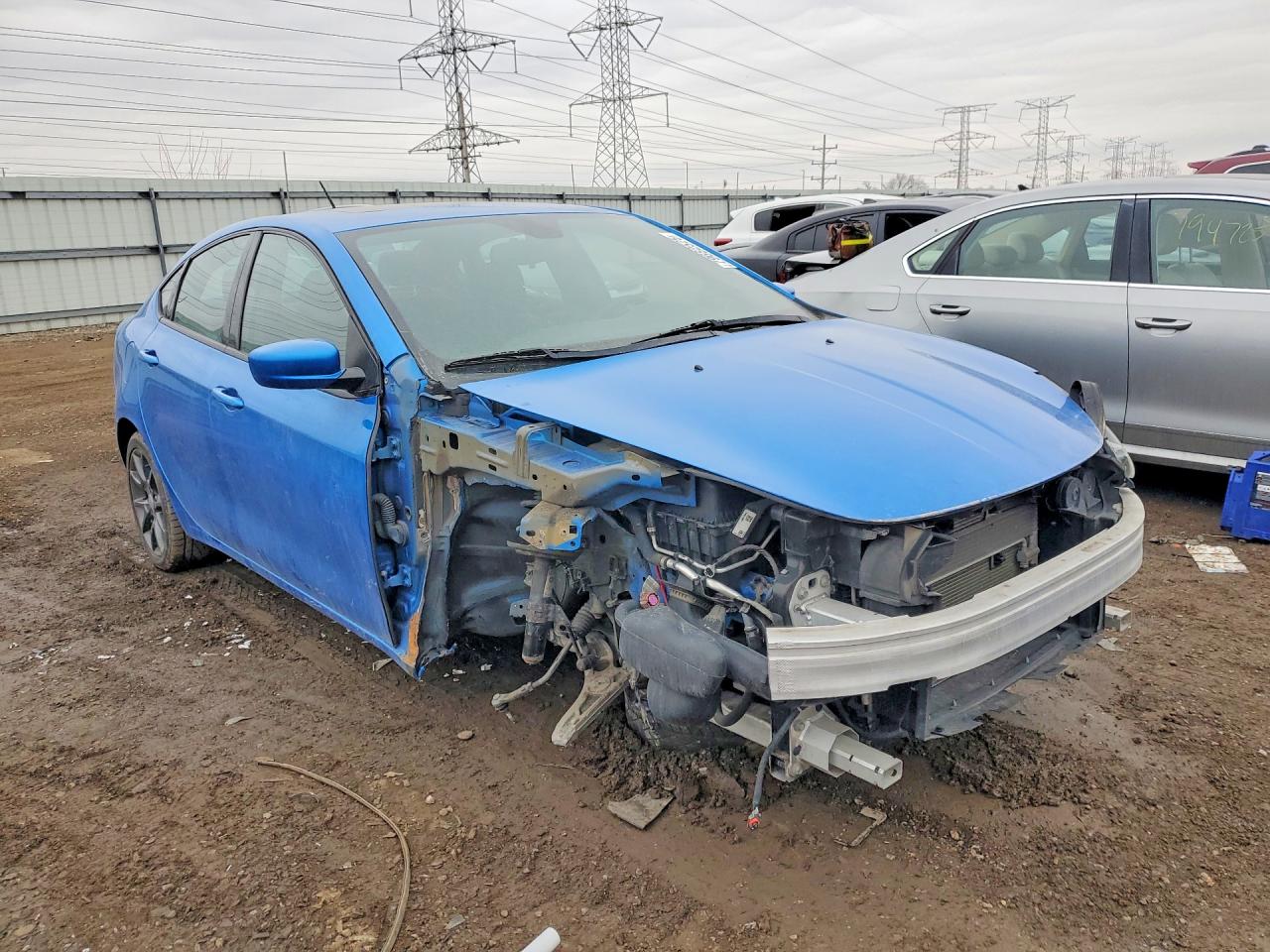 2015 Dodge Dart Sxt Синий vin: 1C3CDFBB2FD404698