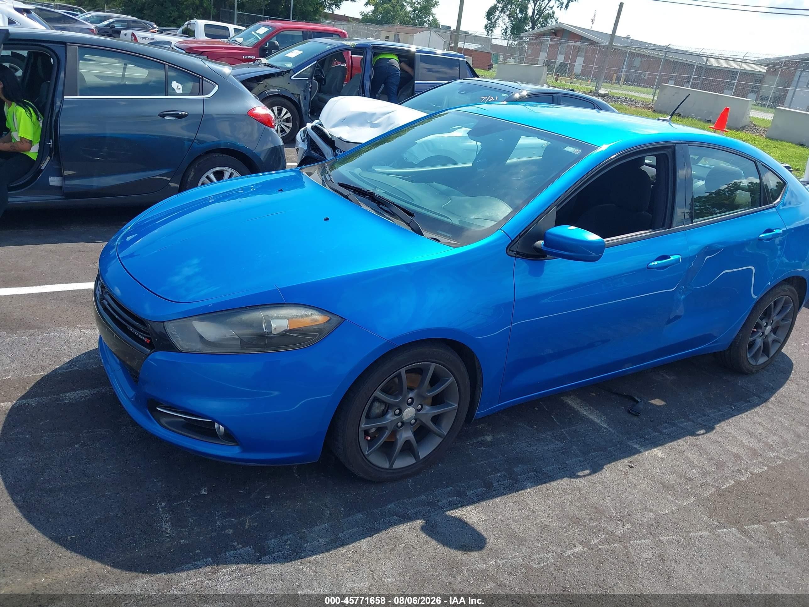 2015 Dodge Dart Sxt Blue vin: 1C3CDFBB2FD422473