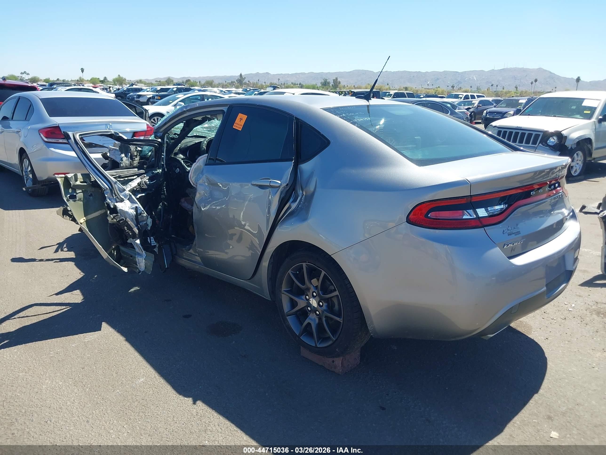2016 Dodge Dart Sxt Silver vin: 1C3CDFBB2GD540475