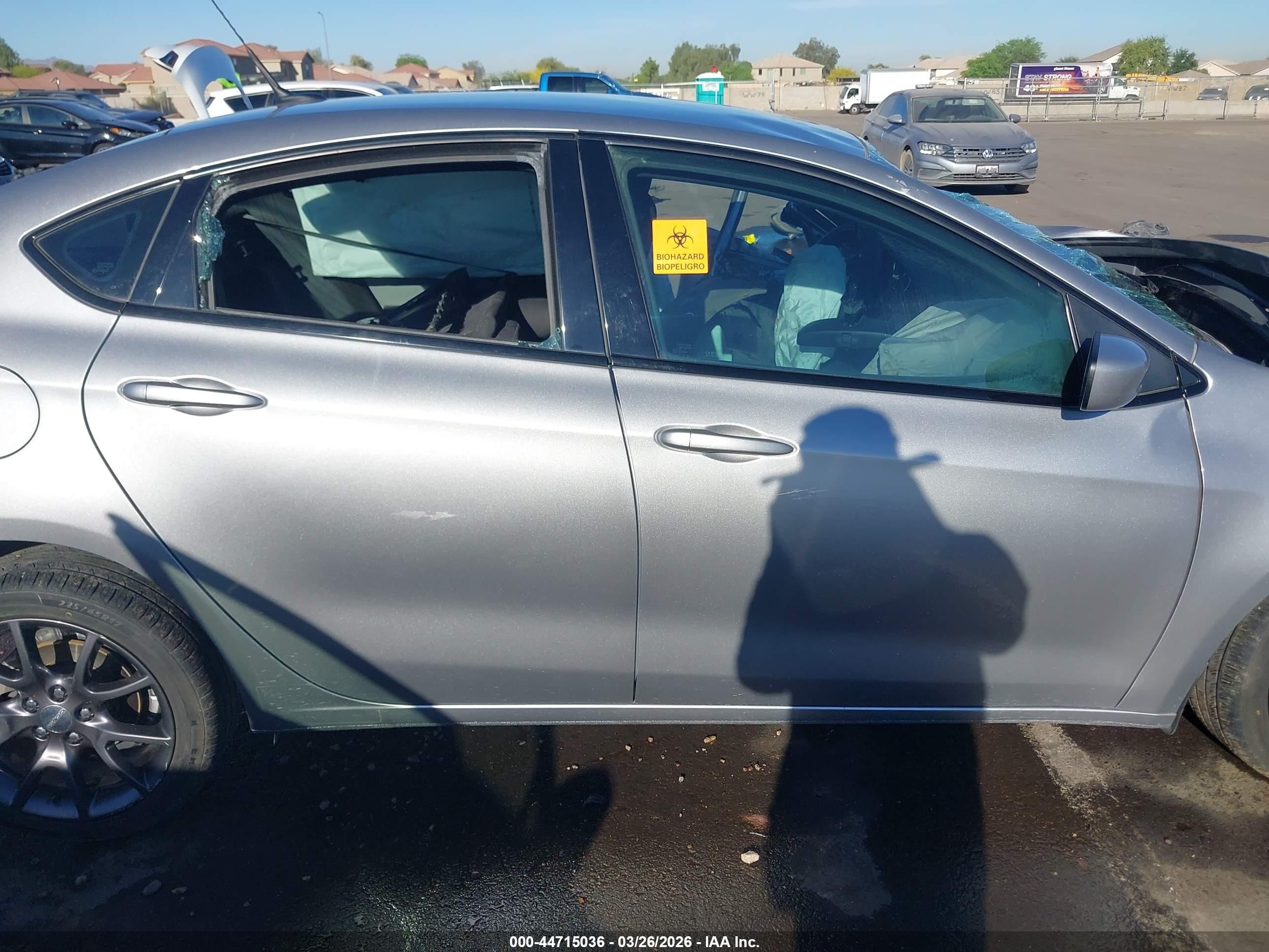 2016 Dodge Dart Sxt Silver vin: 1C3CDFBB2GD540475
