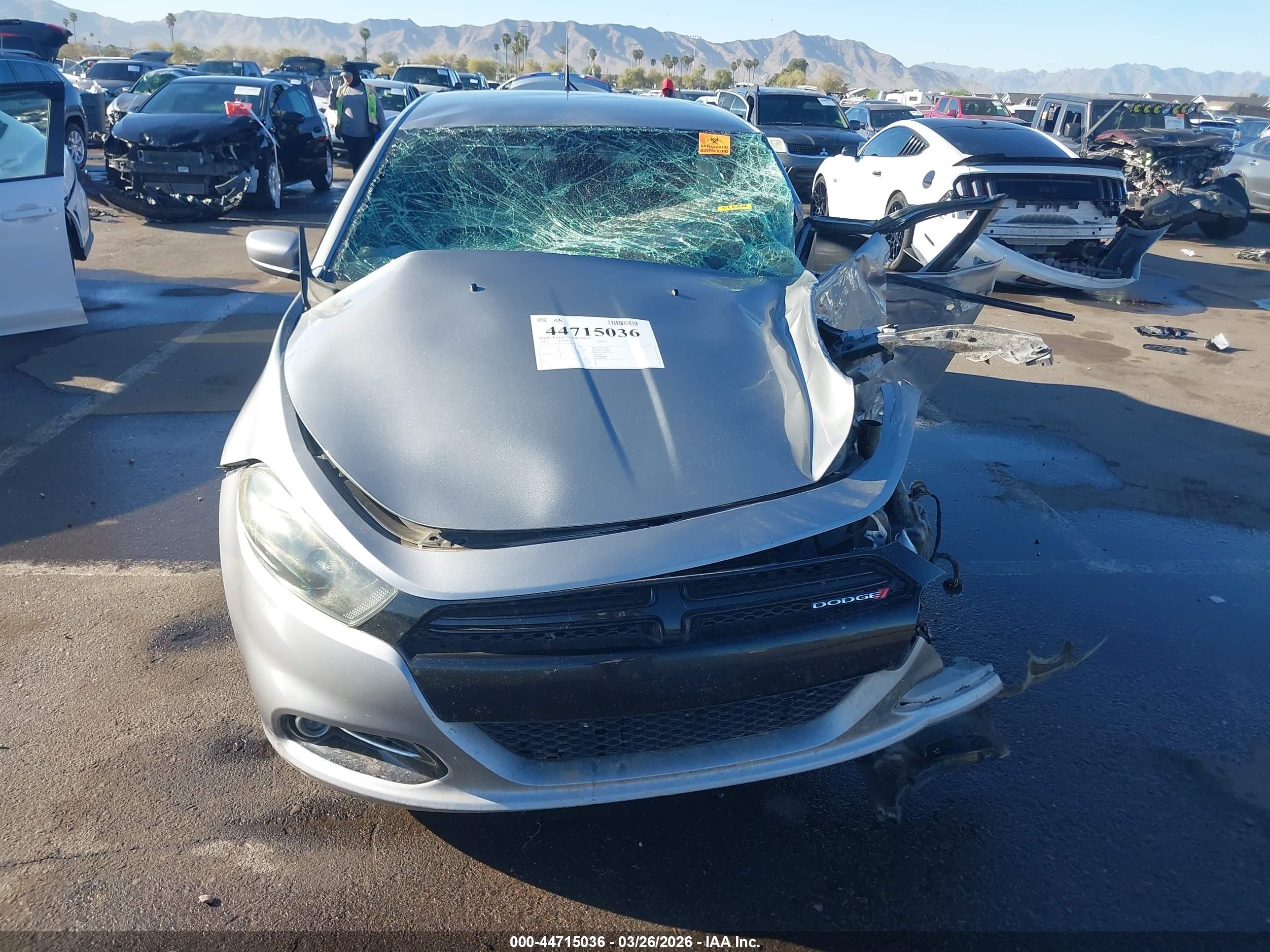 2016 Dodge Dart Sxt Silver vin: 1C3CDFBB2GD540475