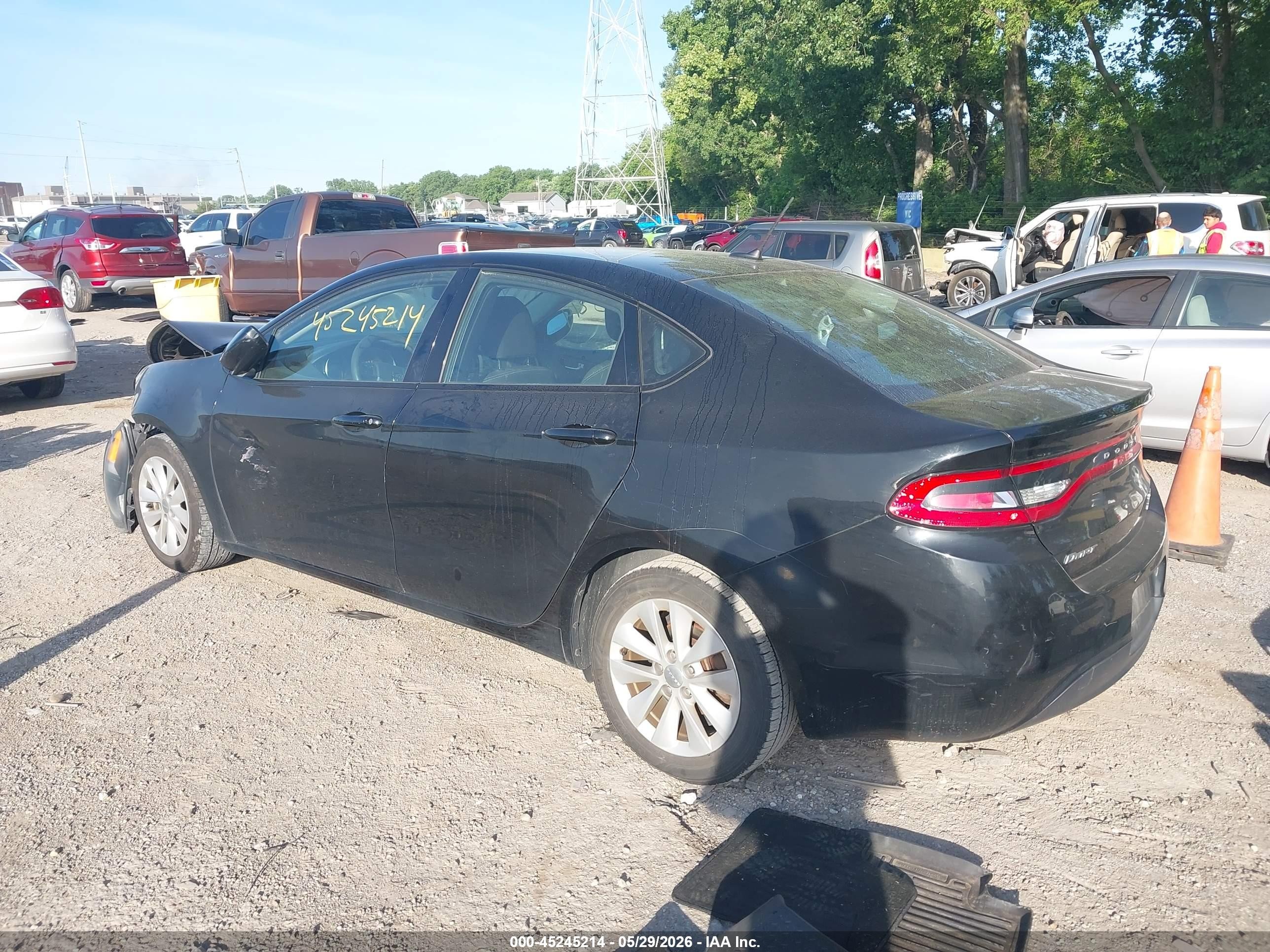 2014 Dodge Dart Sxt Black vin: 1C3CDFBB3ED677485